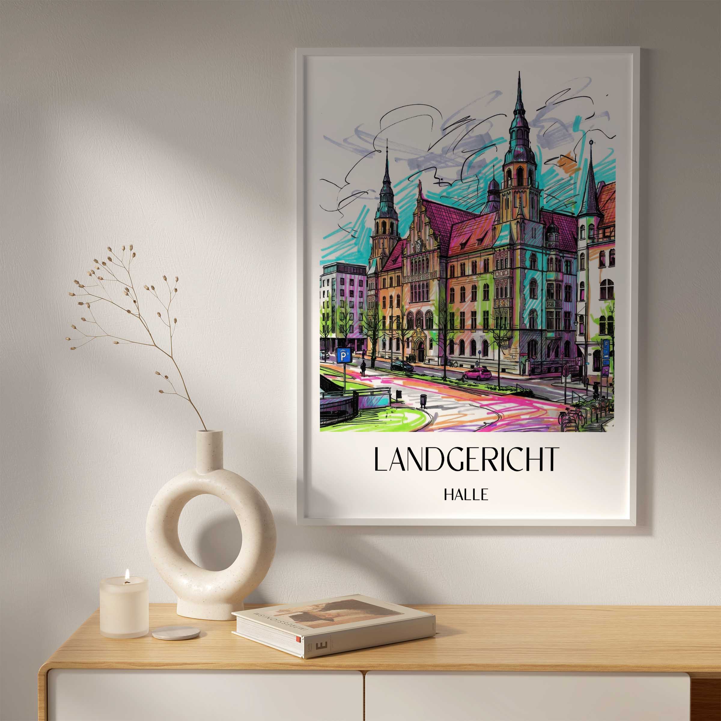 landgericht-halle-deutschland-poster-graffiti