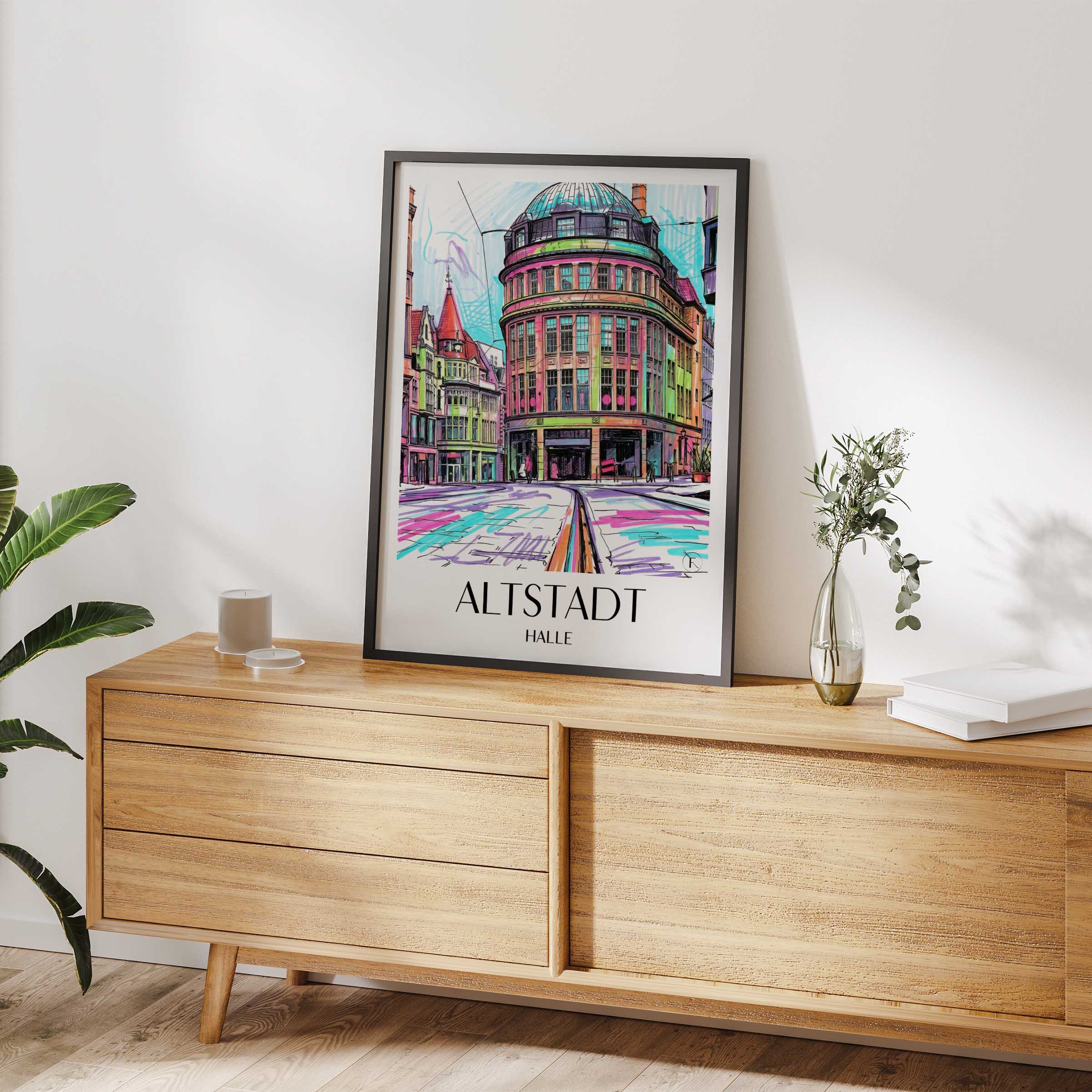 altstadt-halle-deutschland-poster-graffiti