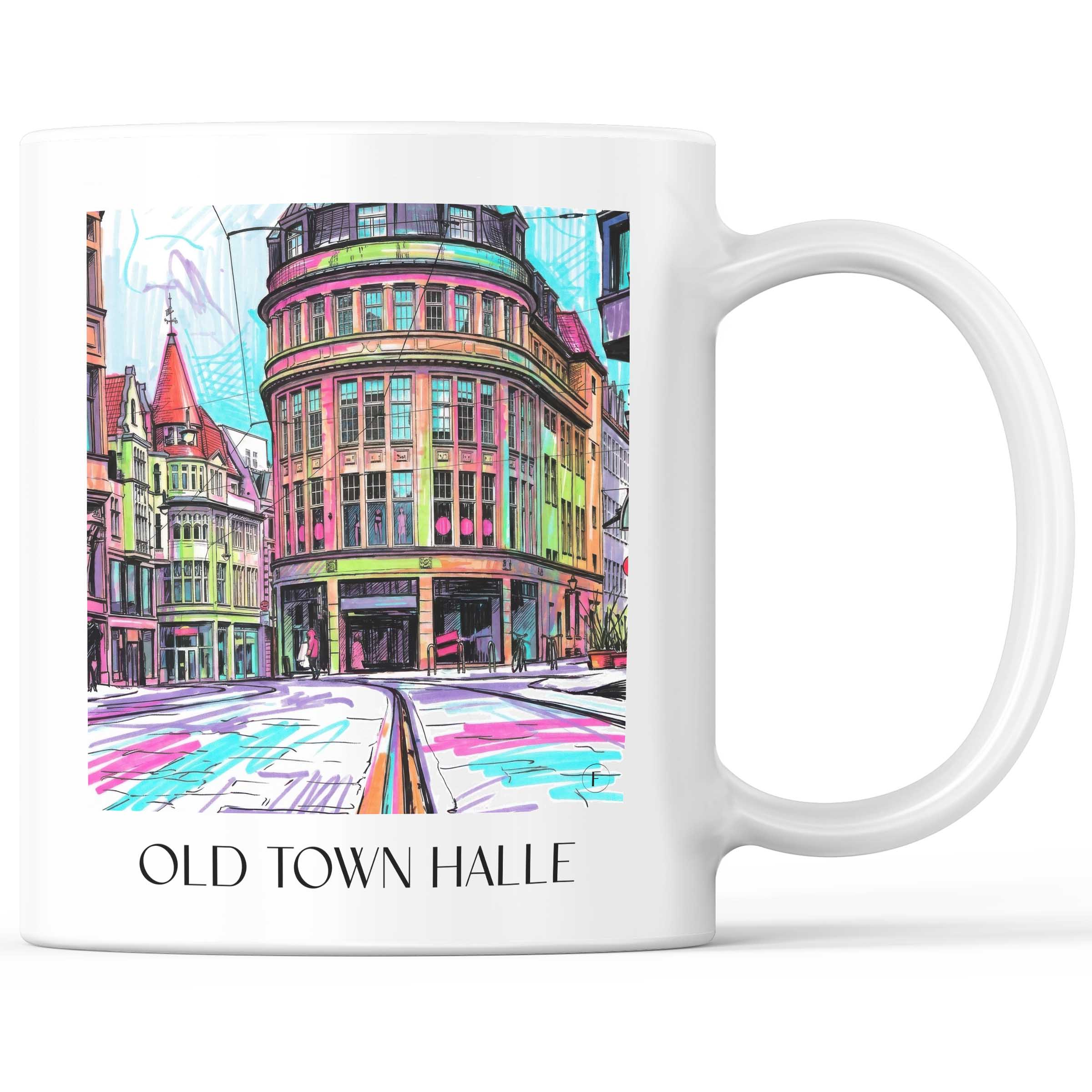 Altstadt Kaffeebecher - Halle - Deutschland Becher - Kaffeetasse im Tag Graffiti Stil