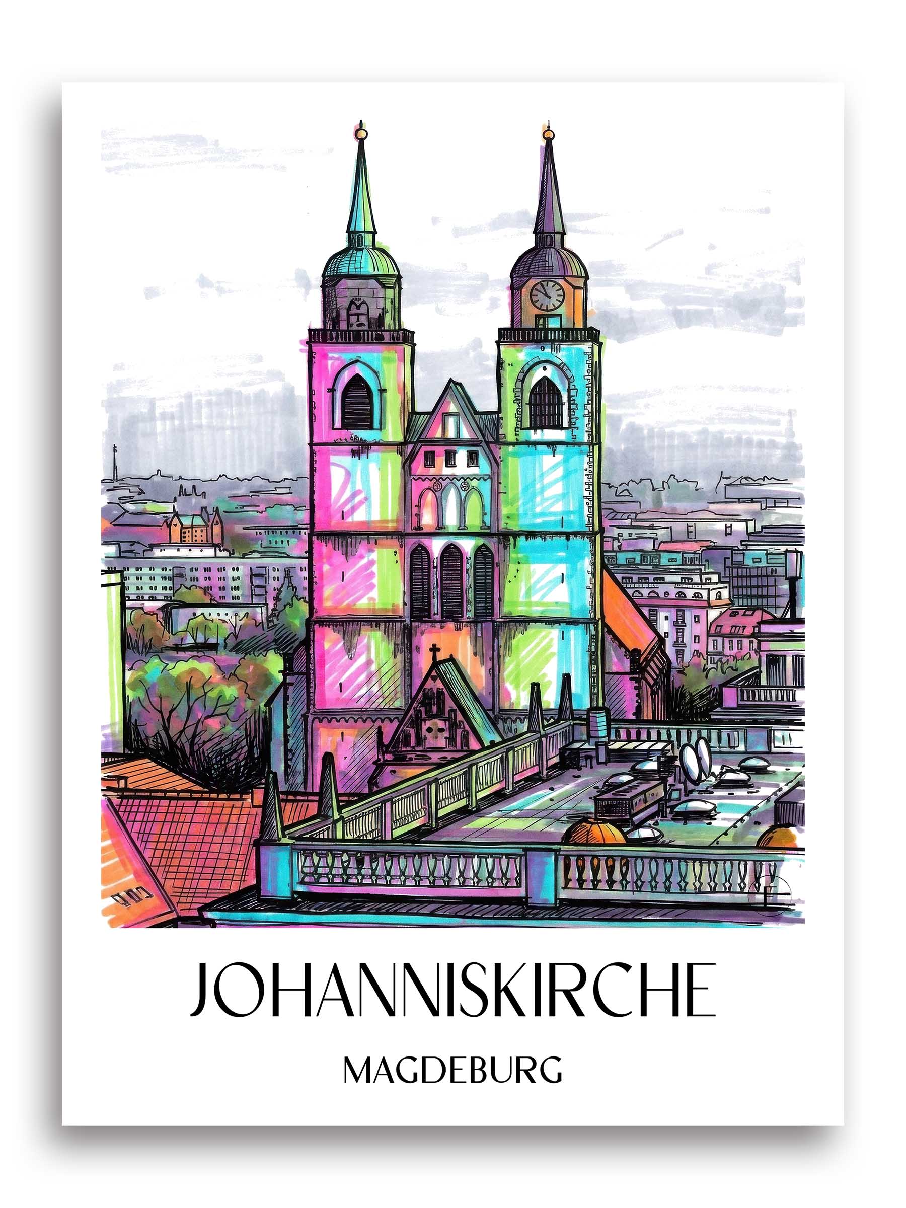 johanniskirche-magdeburg-deutschland-poster-graffiti