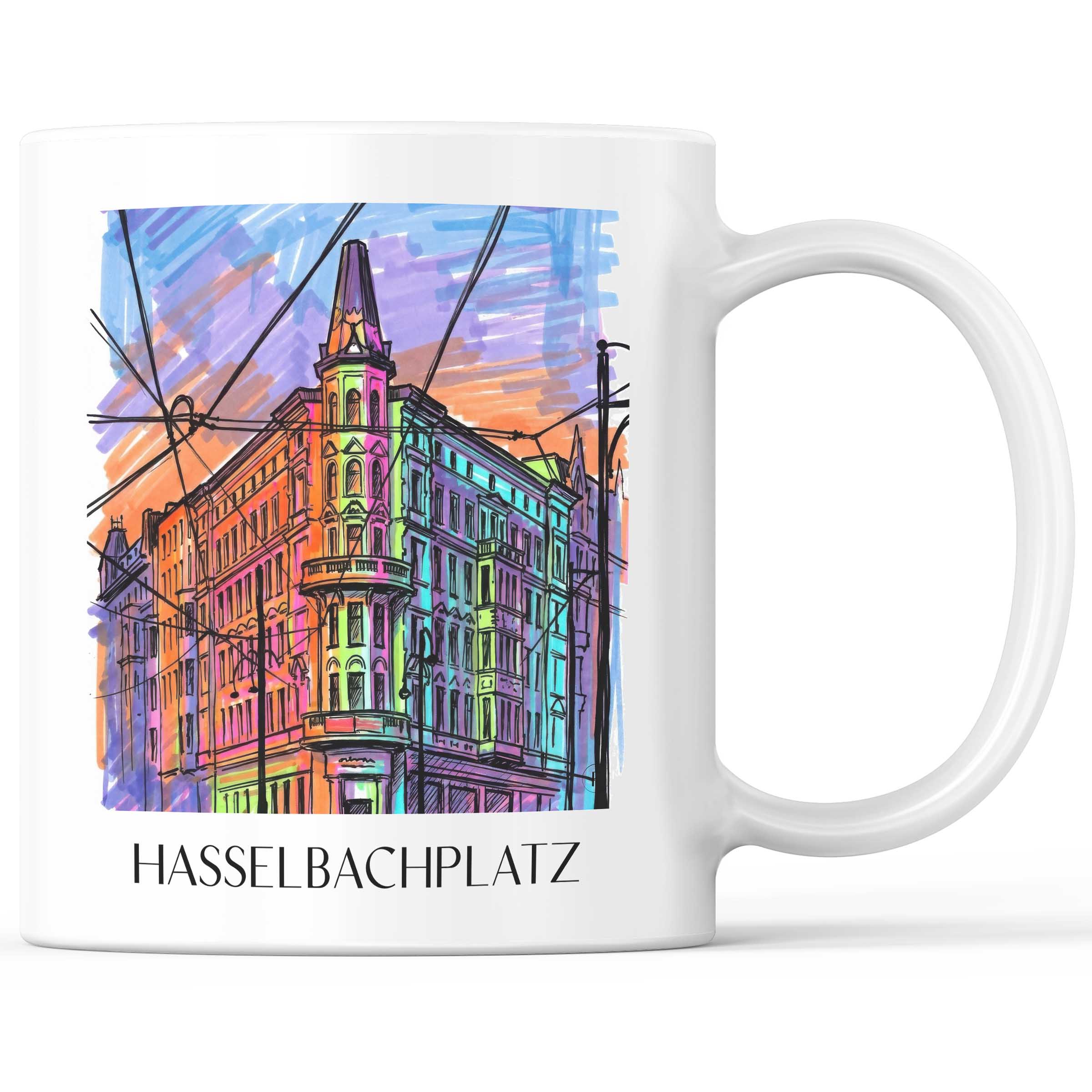 Hasselbachplatz Kaffeebecher - Magdeburg - Deutschland Becher - Kaffeetasse im Tag Graffiti Stil