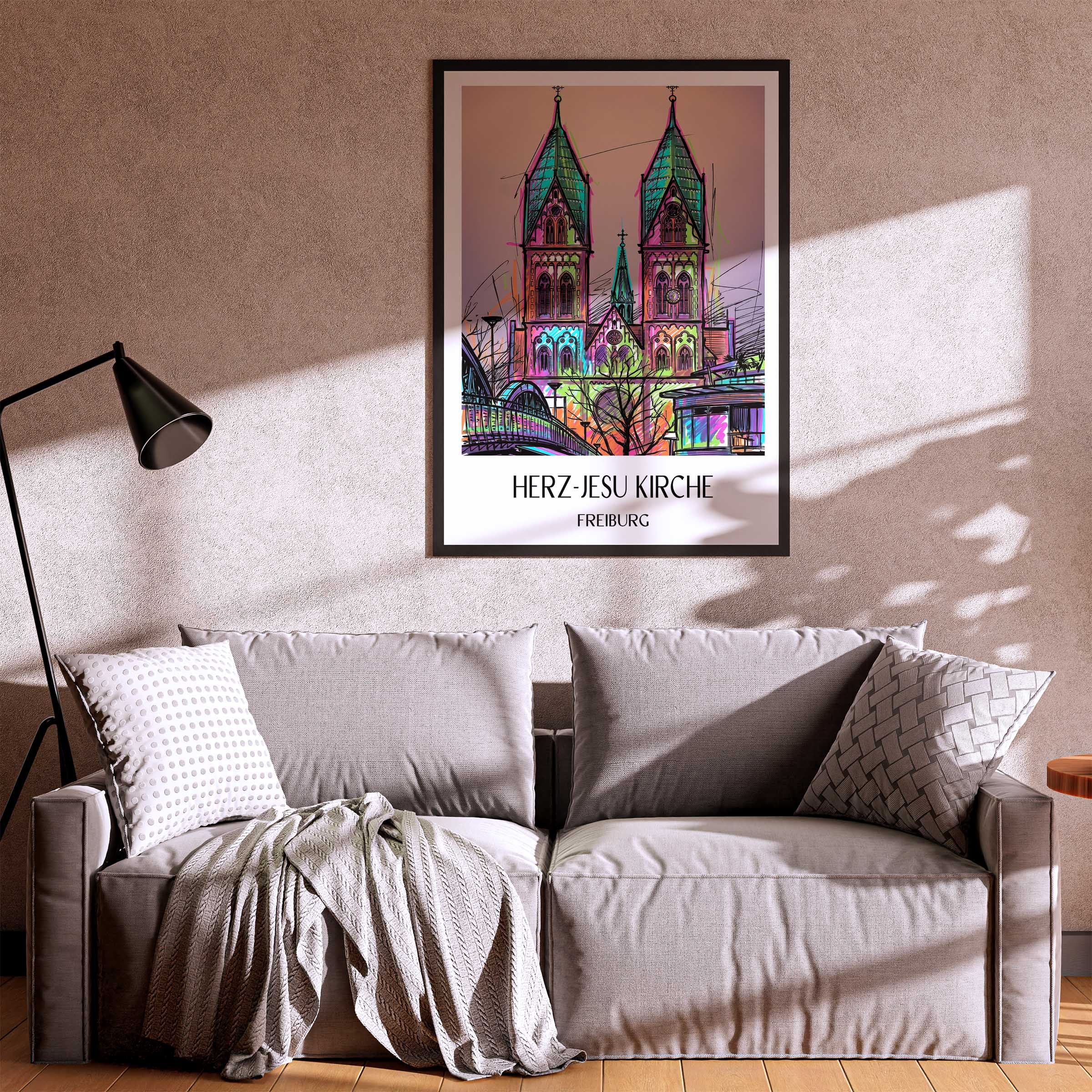 herz-jesu-kirche-freiburg-deutschland-poster-graffiti