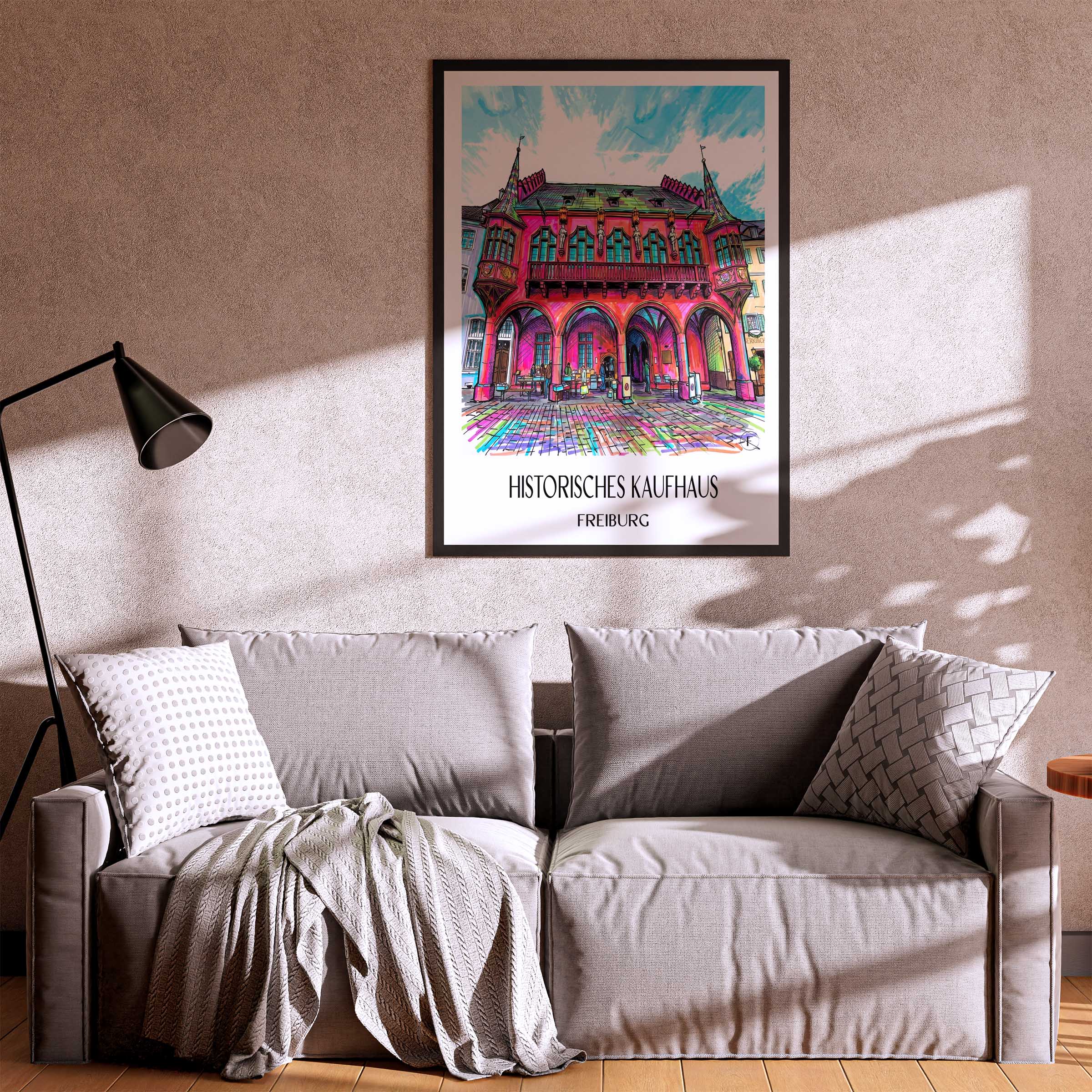 historisches-kaufhaus-freiburg-deutschland-poster-graffiti