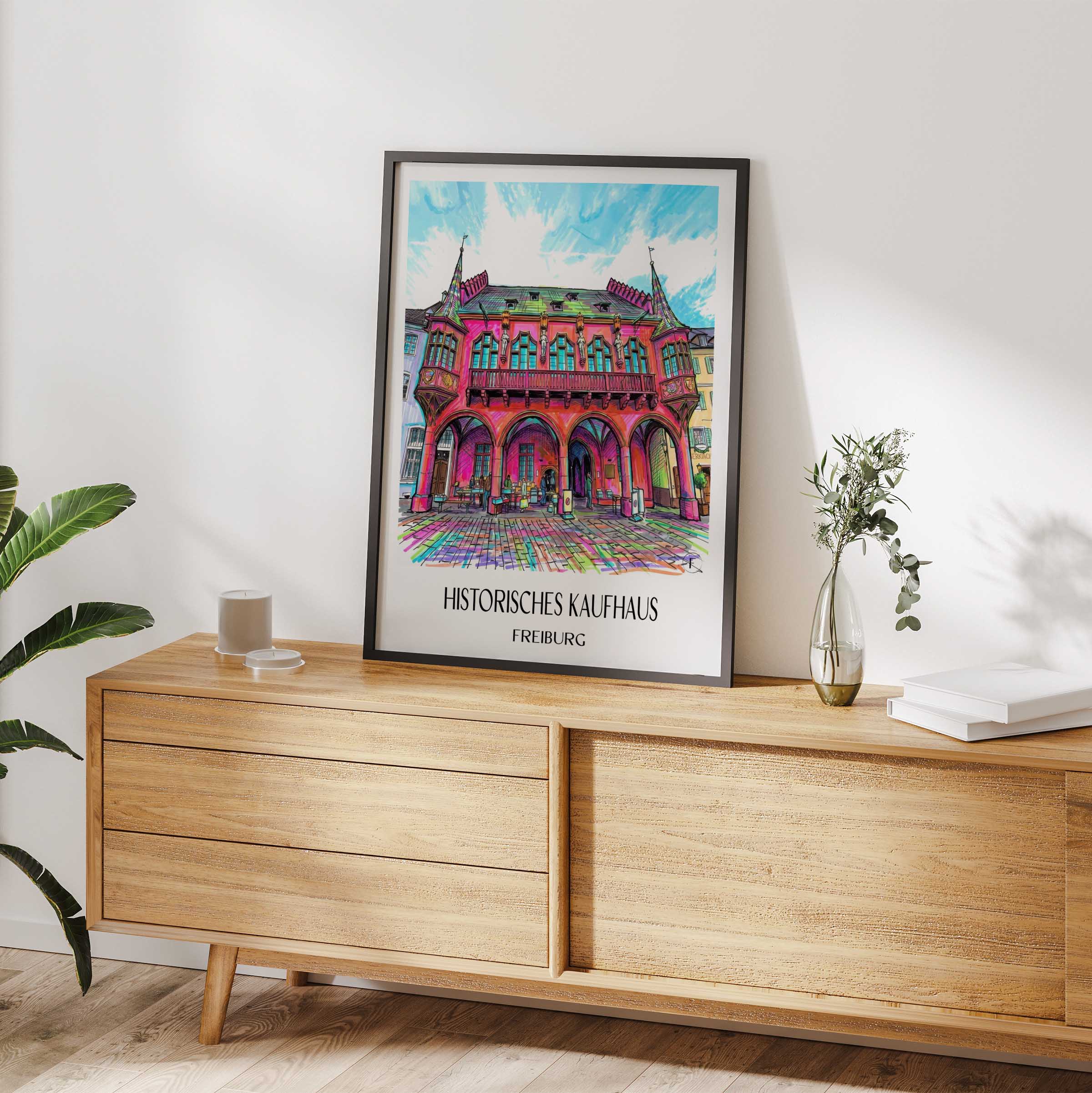 historisches-kaufhaus-freiburg-deutschland-poster-graffiti