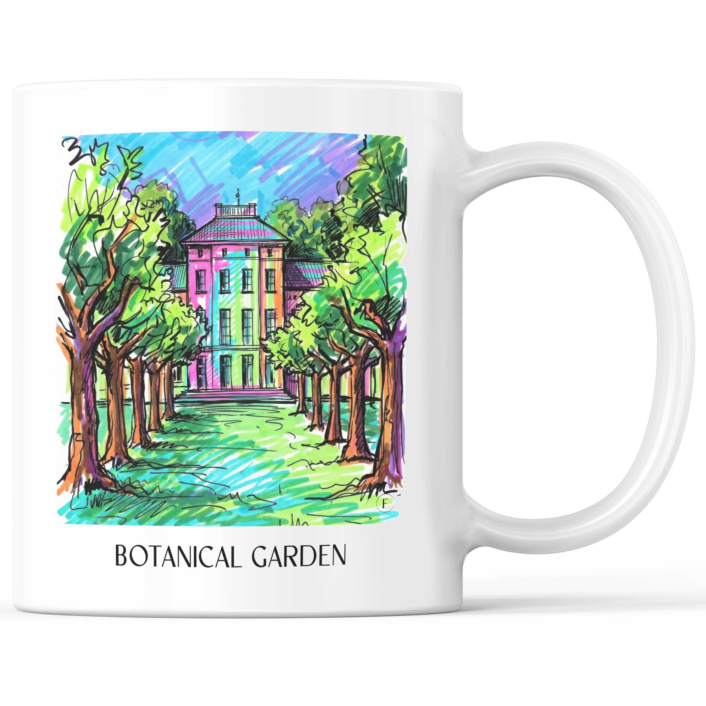 Botanischer Garten Kaffeebecher - Krefeld - Deutschland Becher - Kaffeetasse im Tag Graffiti Stil