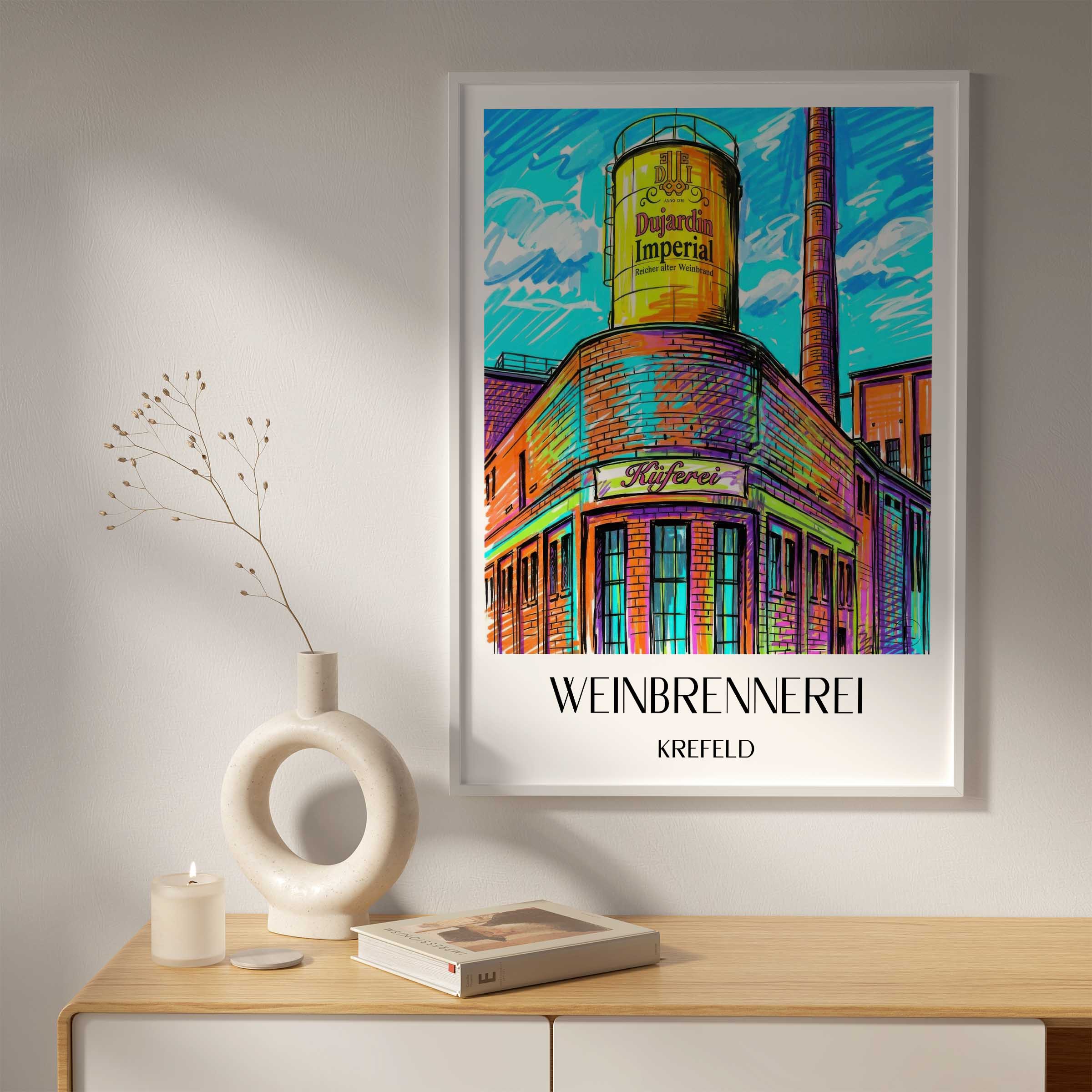 weinbrennerei--krefeld-deutschland-poster-graffiti