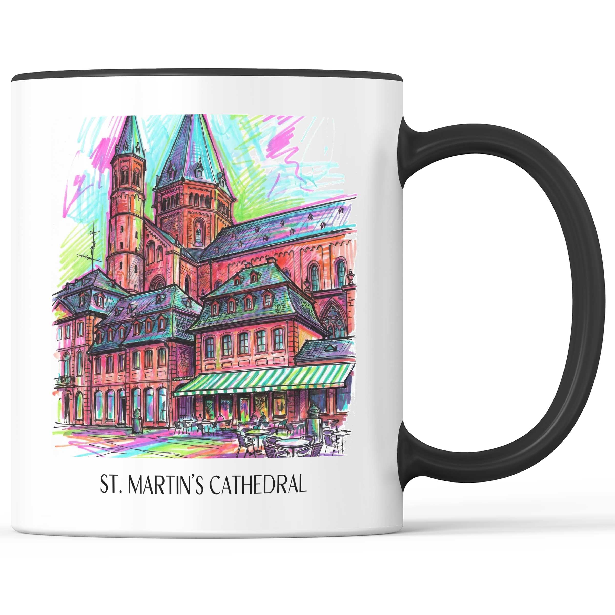 Dom St. Martin Kaffeebecher - Mainz - Deutschland Becher - Kaffeetasse im Tag Graffiti Stil