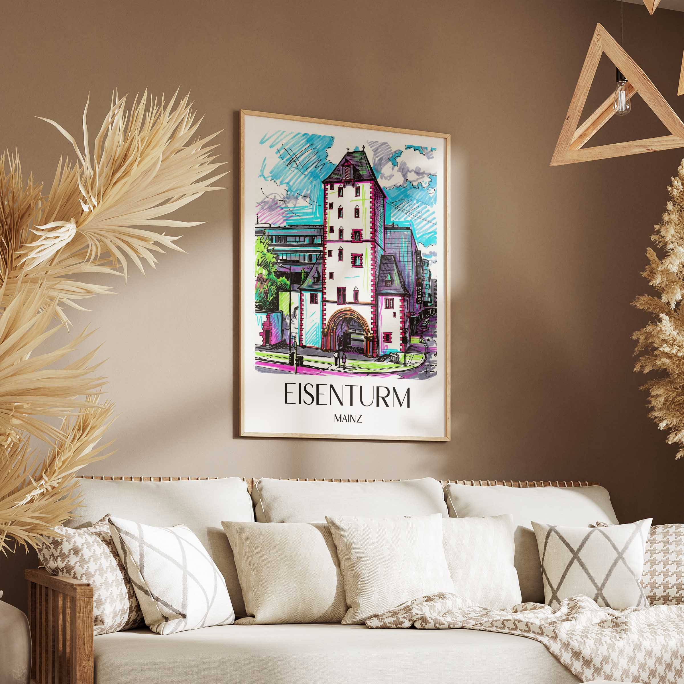 eisenturm-mainz-deutschland-poster-graffiti