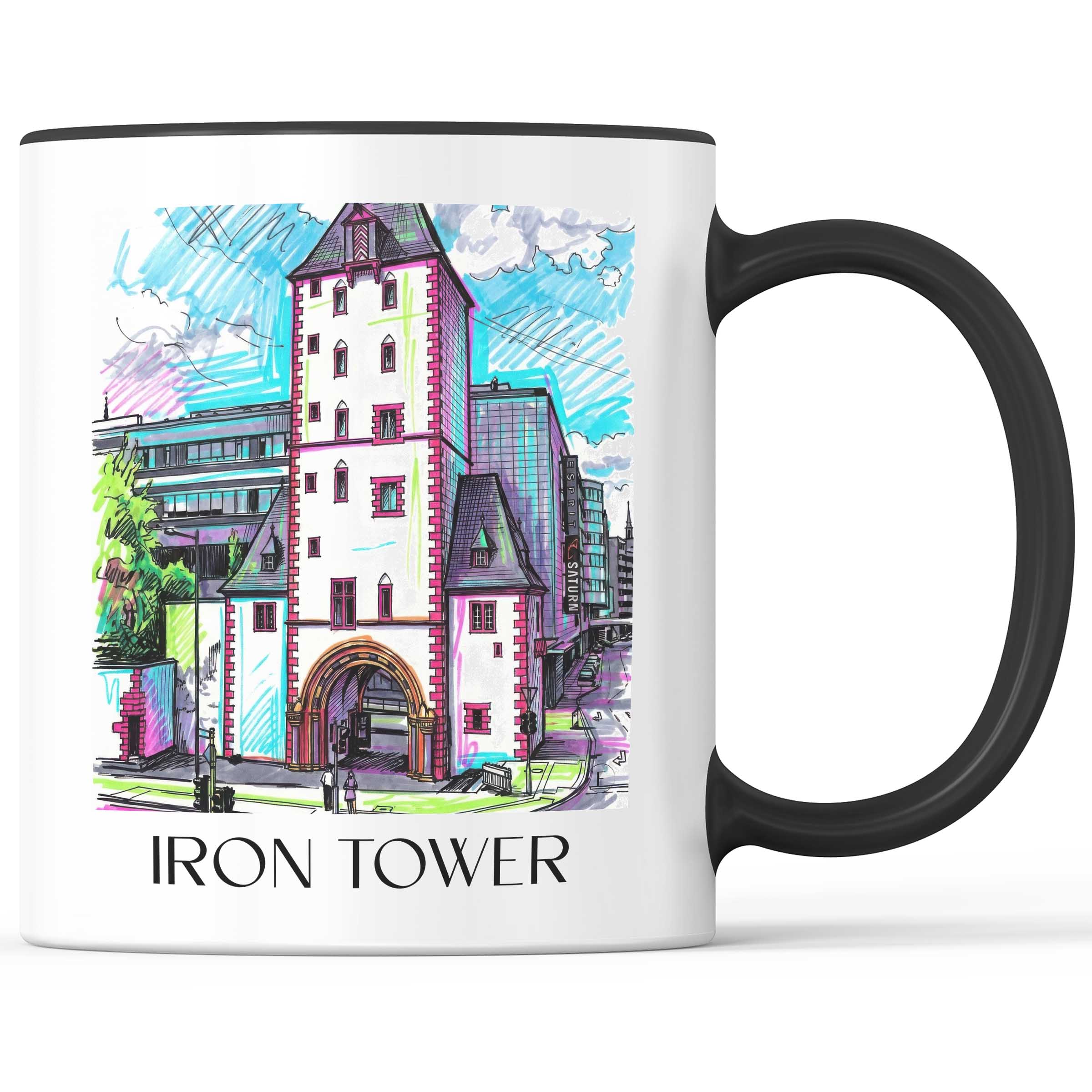 Eisenturm Kaffeebecher - Mainz - Deutschland Becher - Kaffeetasse im Tag Graffiti Stil