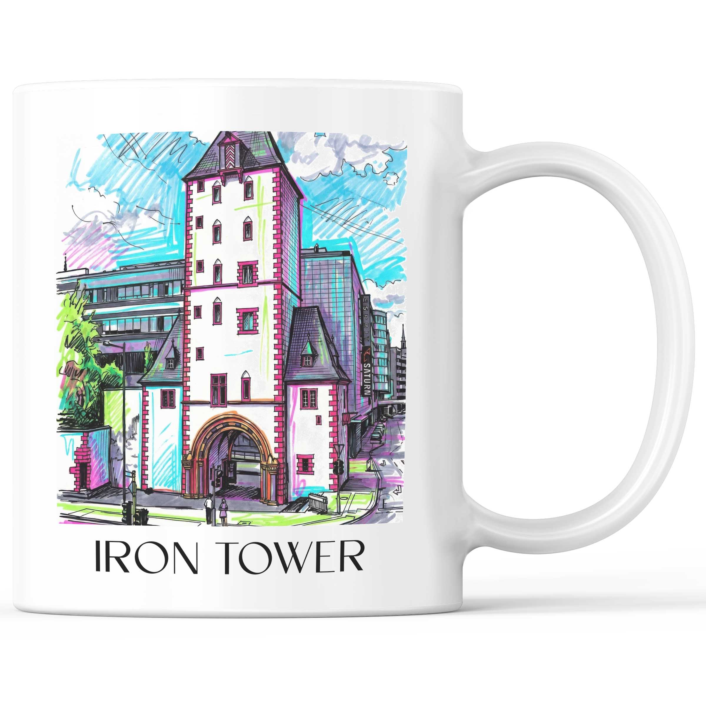 Eisenturm Kaffeebecher - Mainz - Deutschland Becher - Kaffeetasse im Tag Graffiti Stil