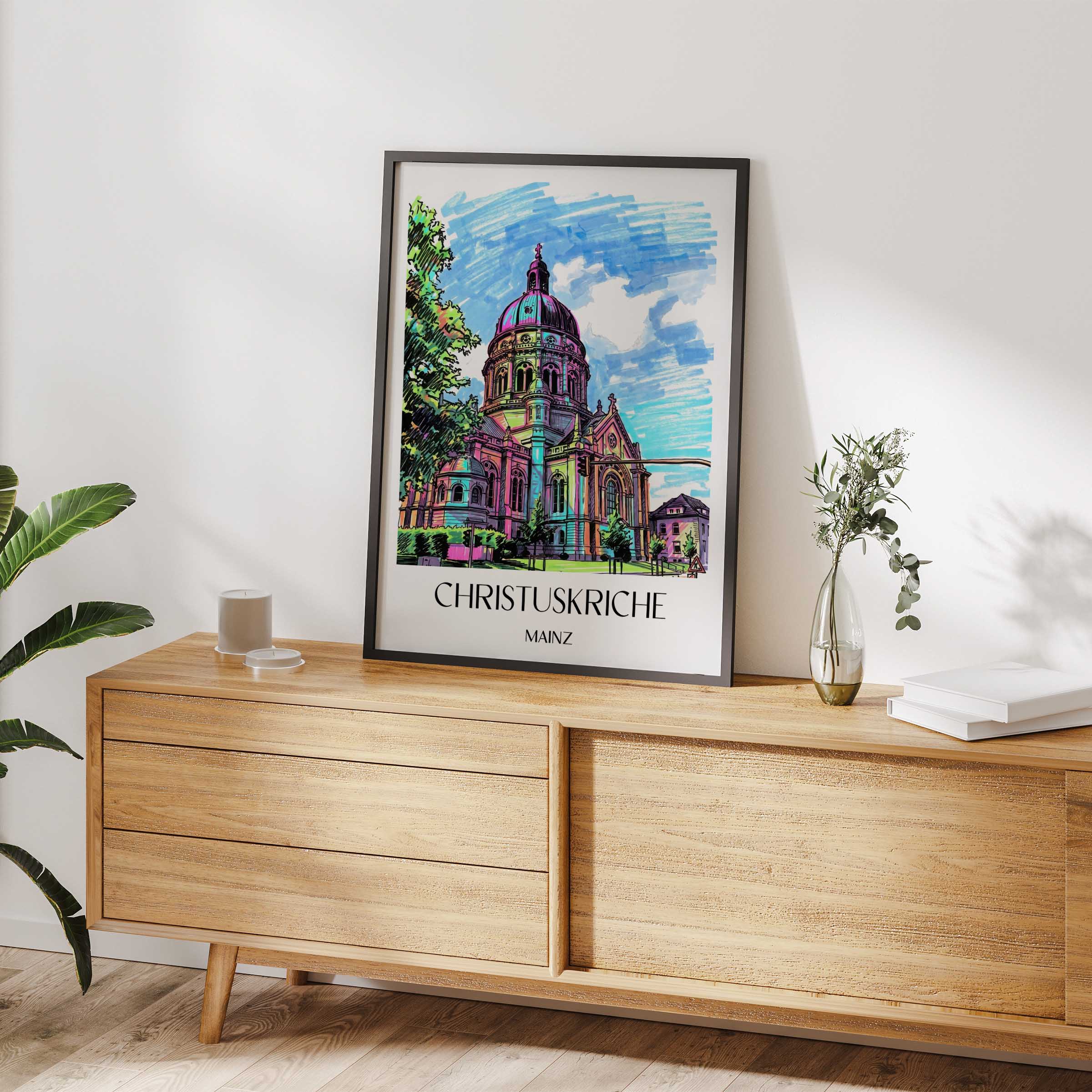 christuskriche-mainz-deutschland-poster-graffiti