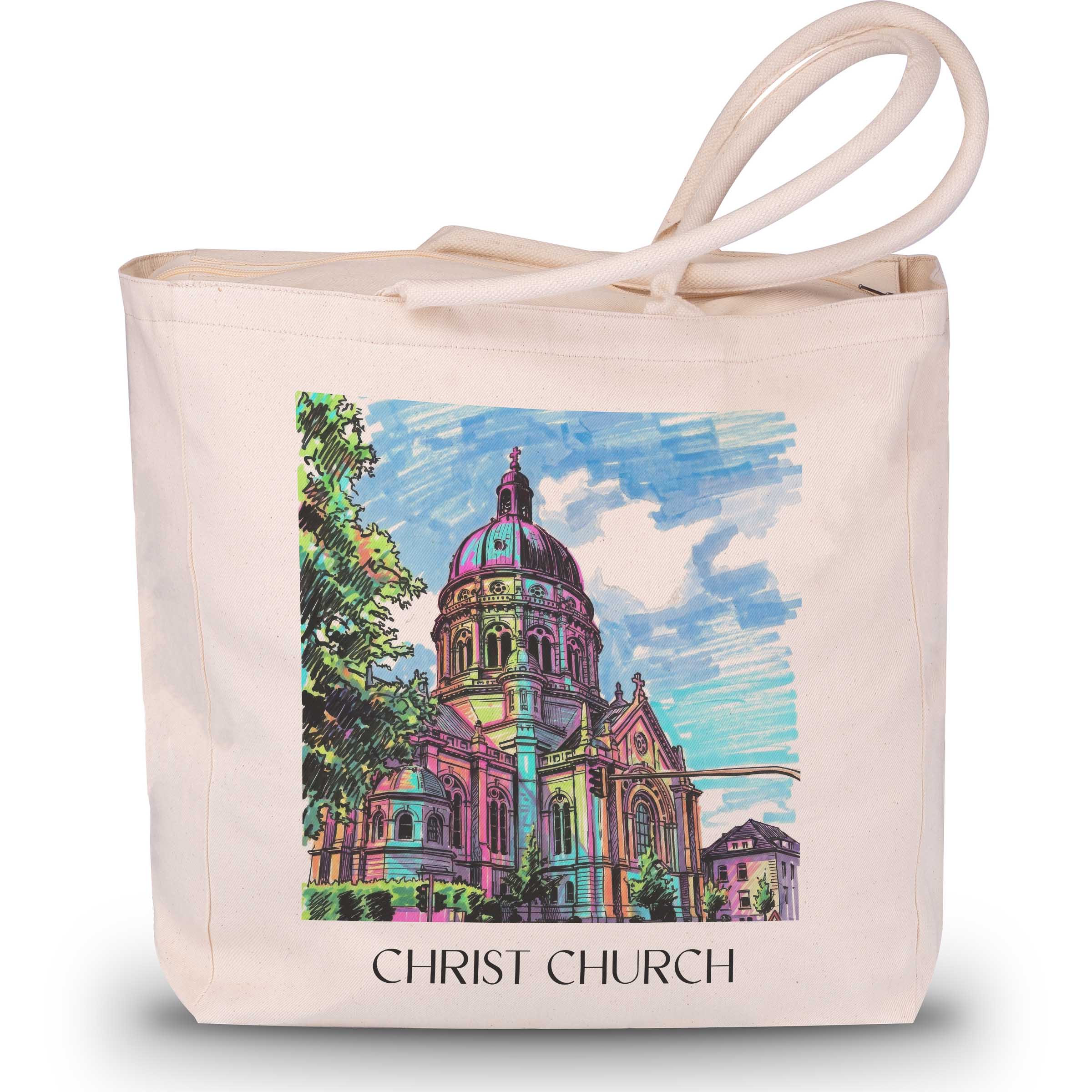 Christuskriche Shopping Tasche - Mainz - Deutschland Tote Bag - Einkaufstasche im Tag Graffiti Stil