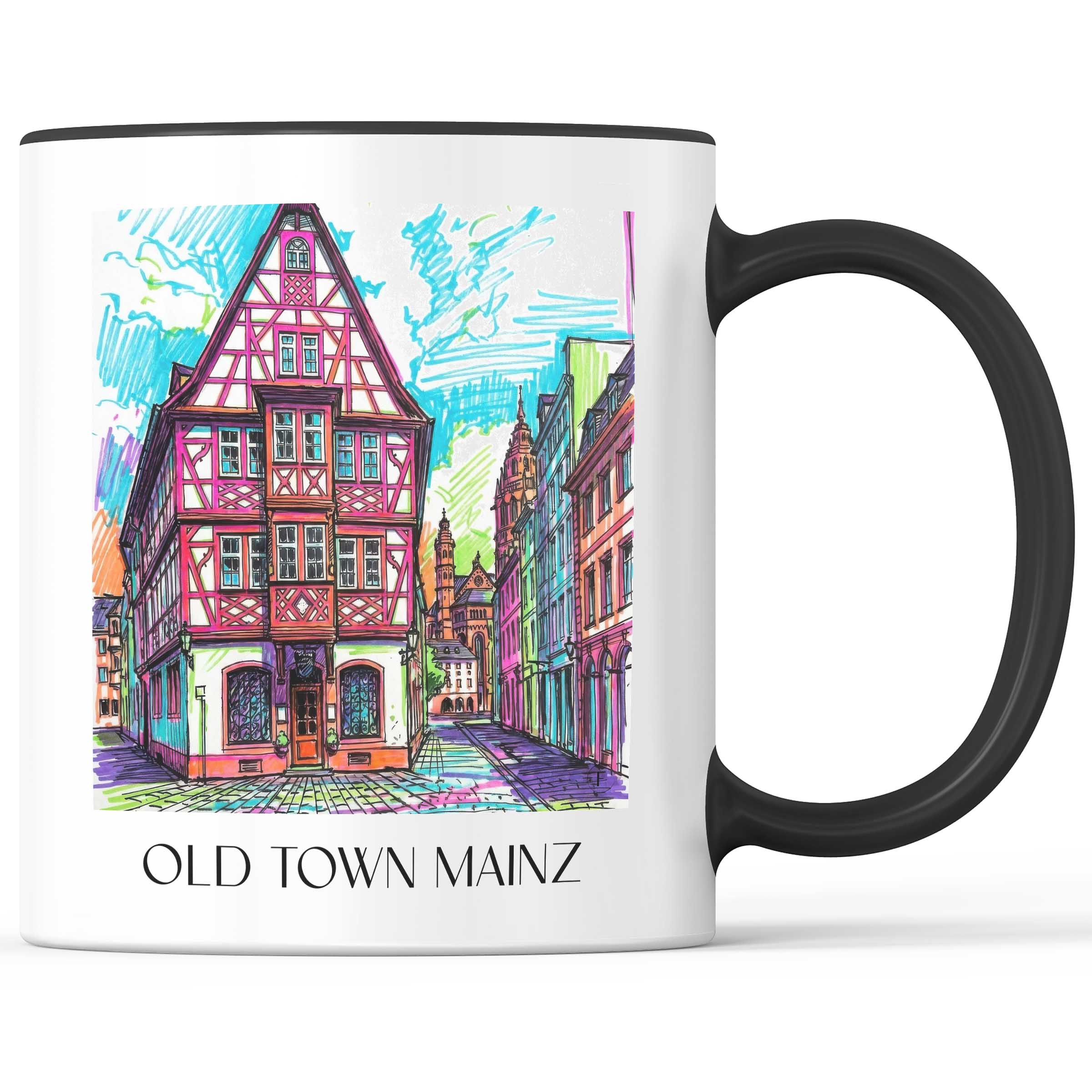 Altstadt Kaffeebecher - Mainz - Deutschland Becher - Kaffeetasse im Tag Graffiti Stil