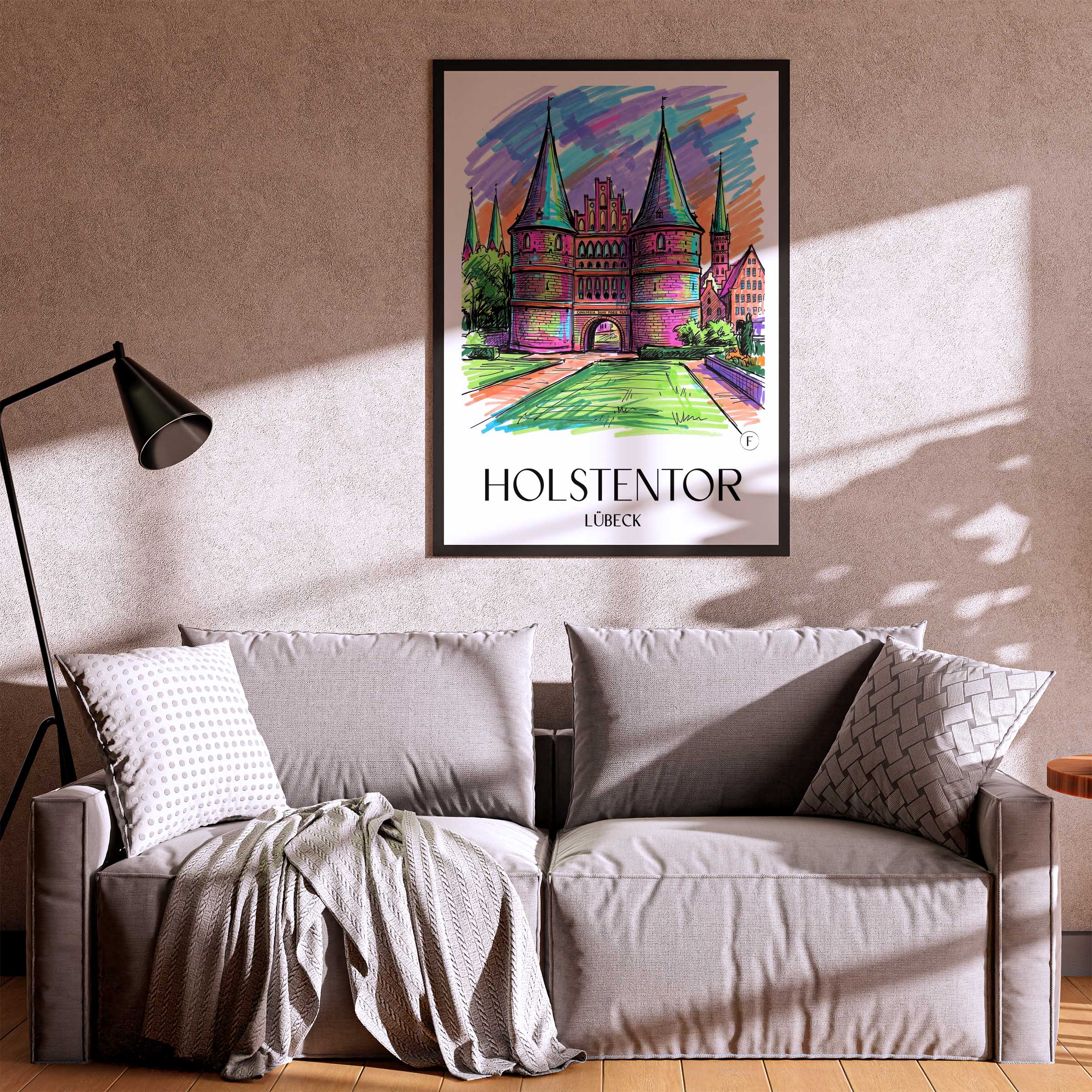 holstentor-lübeck-deutschland-poster-graffiti