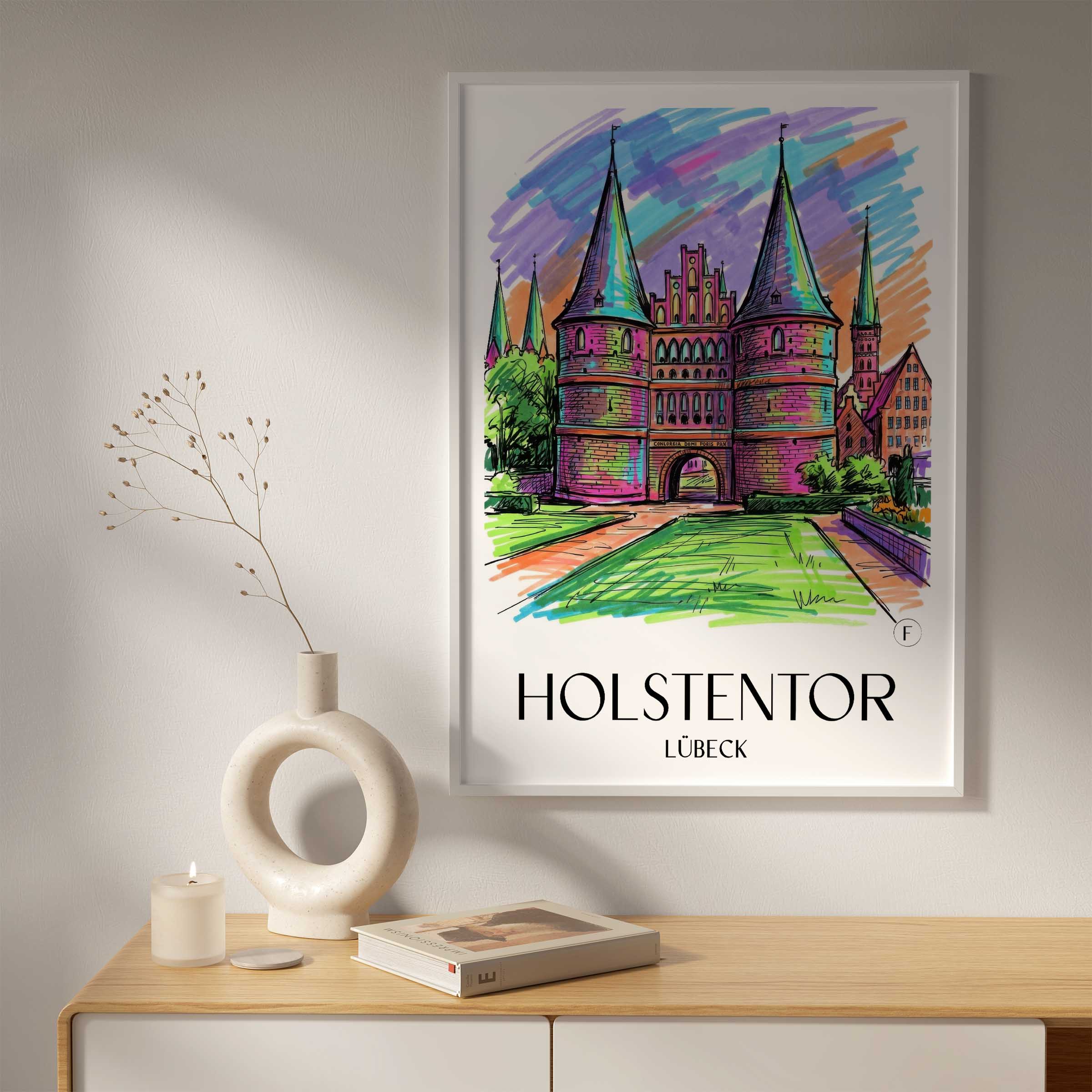 holstentor-lübeck-deutschland-poster-graffiti