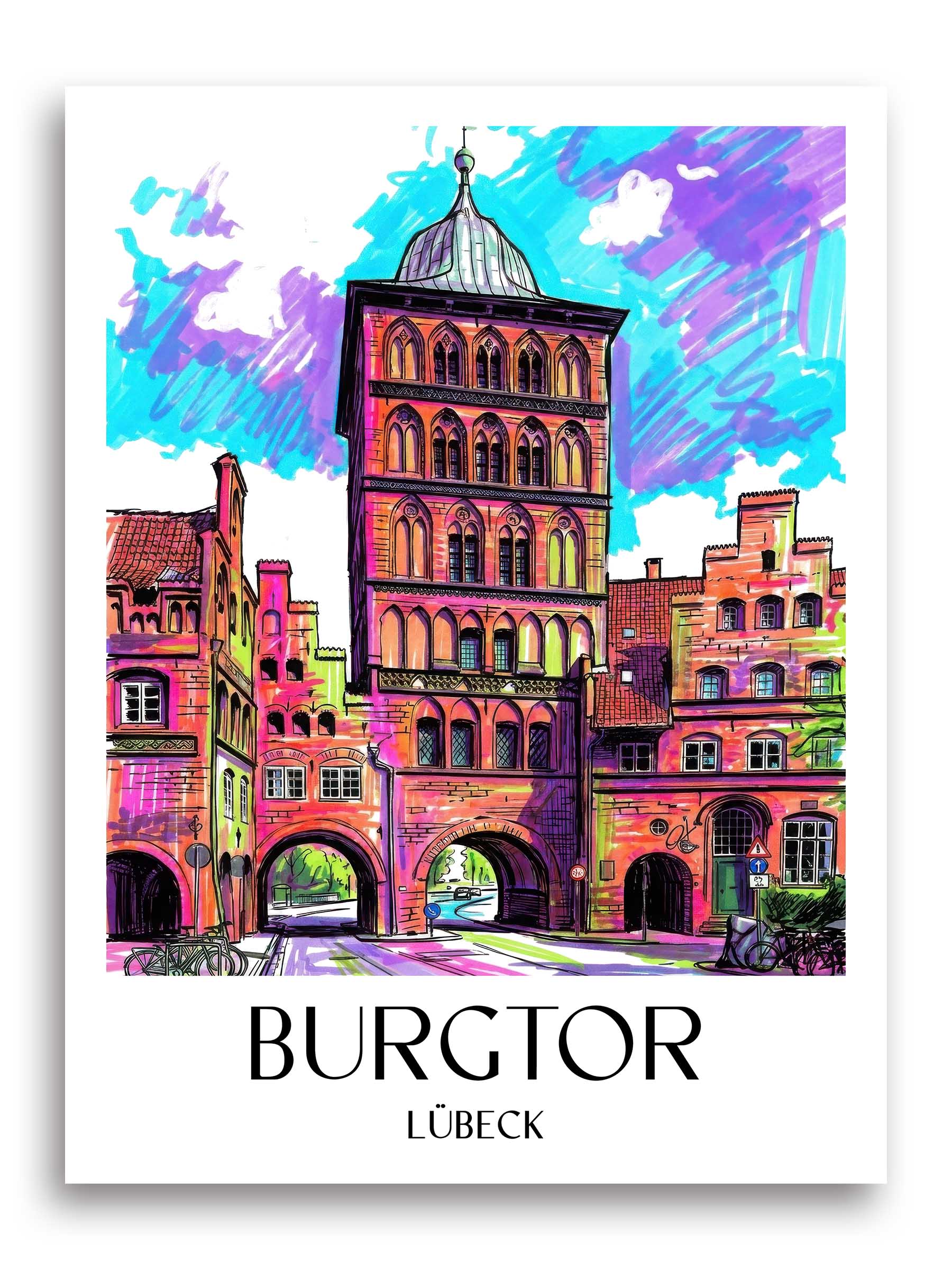 burgtor-lübeck-deutschland-poster-graffiti