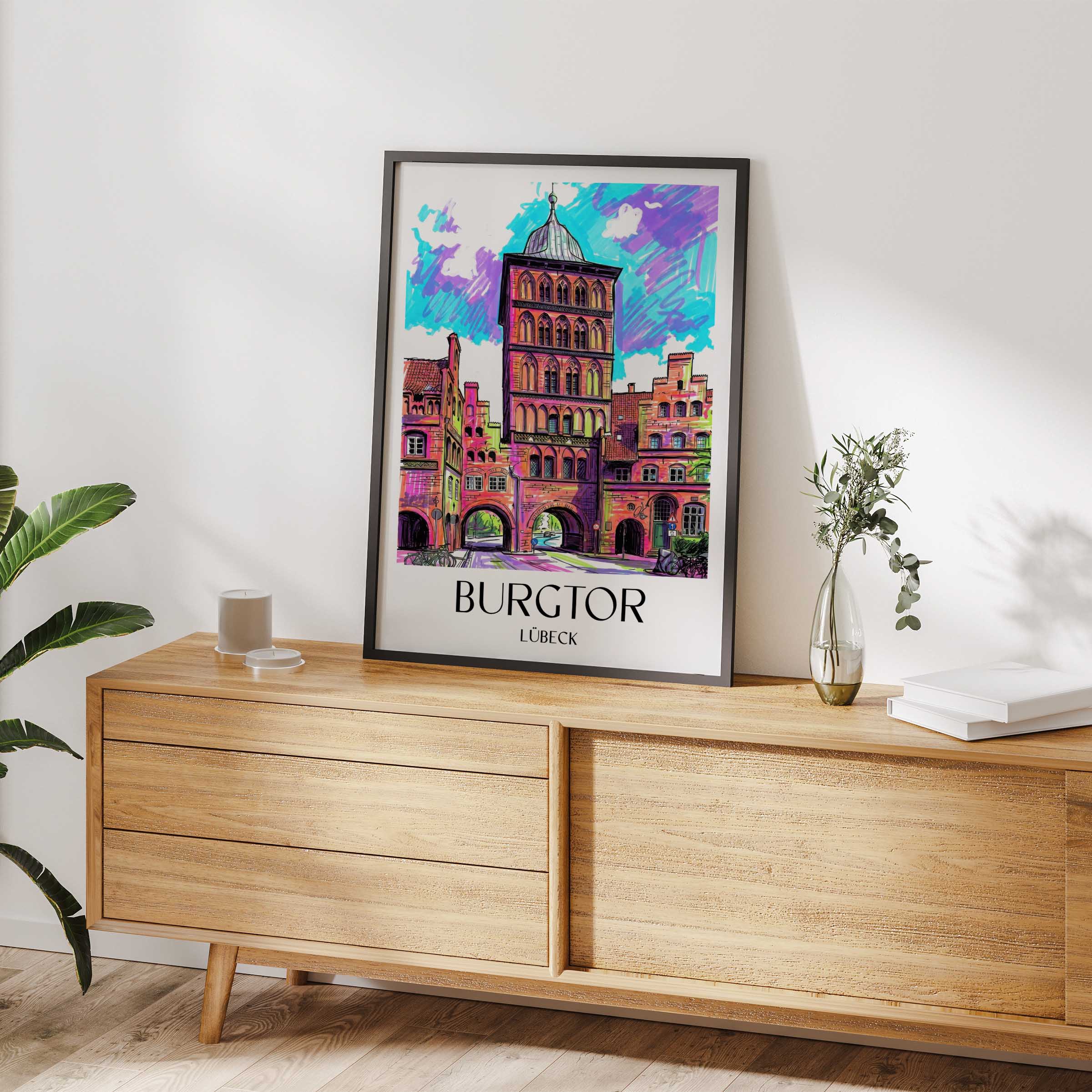 burgtor-lübeck-deutschland-poster-graffiti