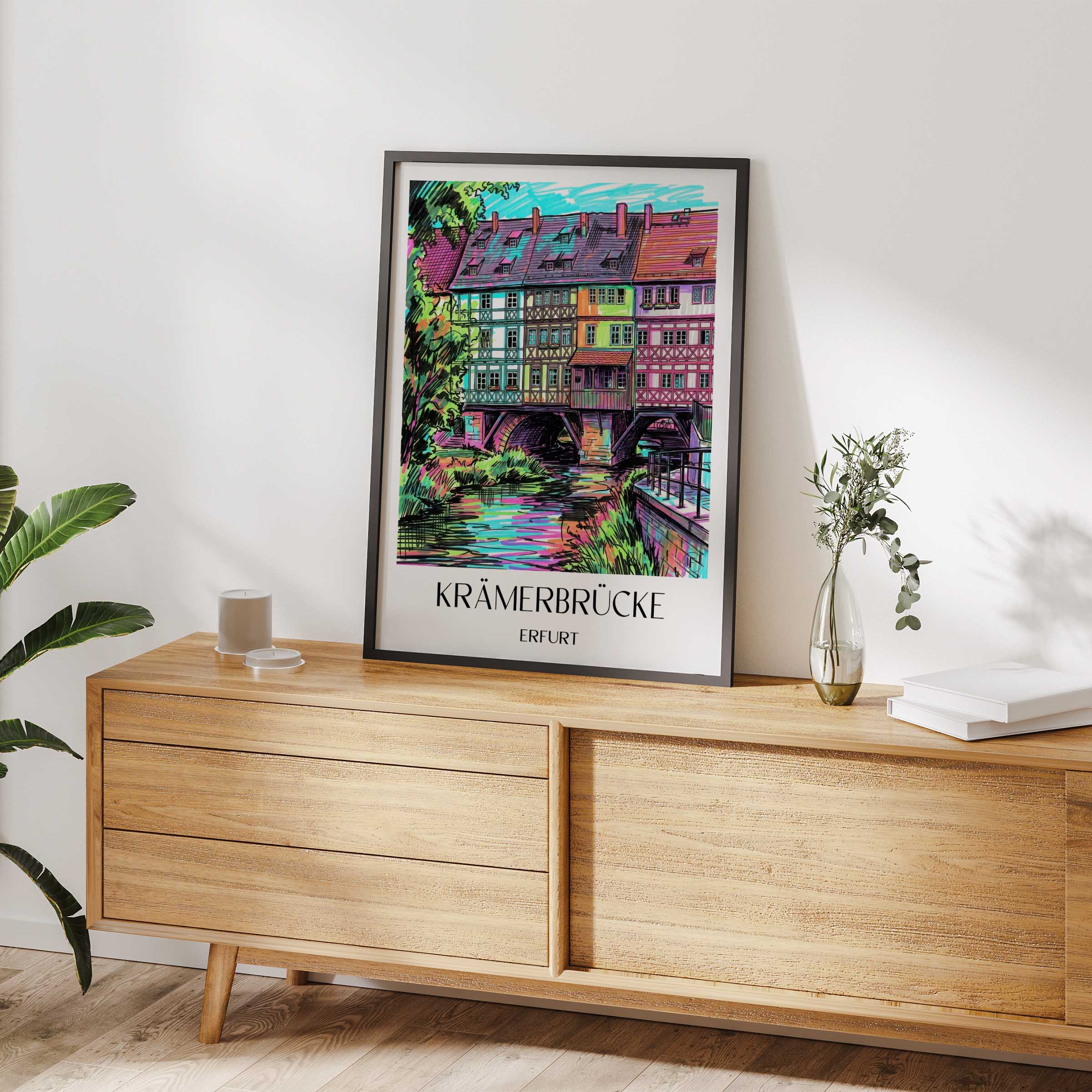 krämerbrücke-erfurt-deutschland-poster-graffiti