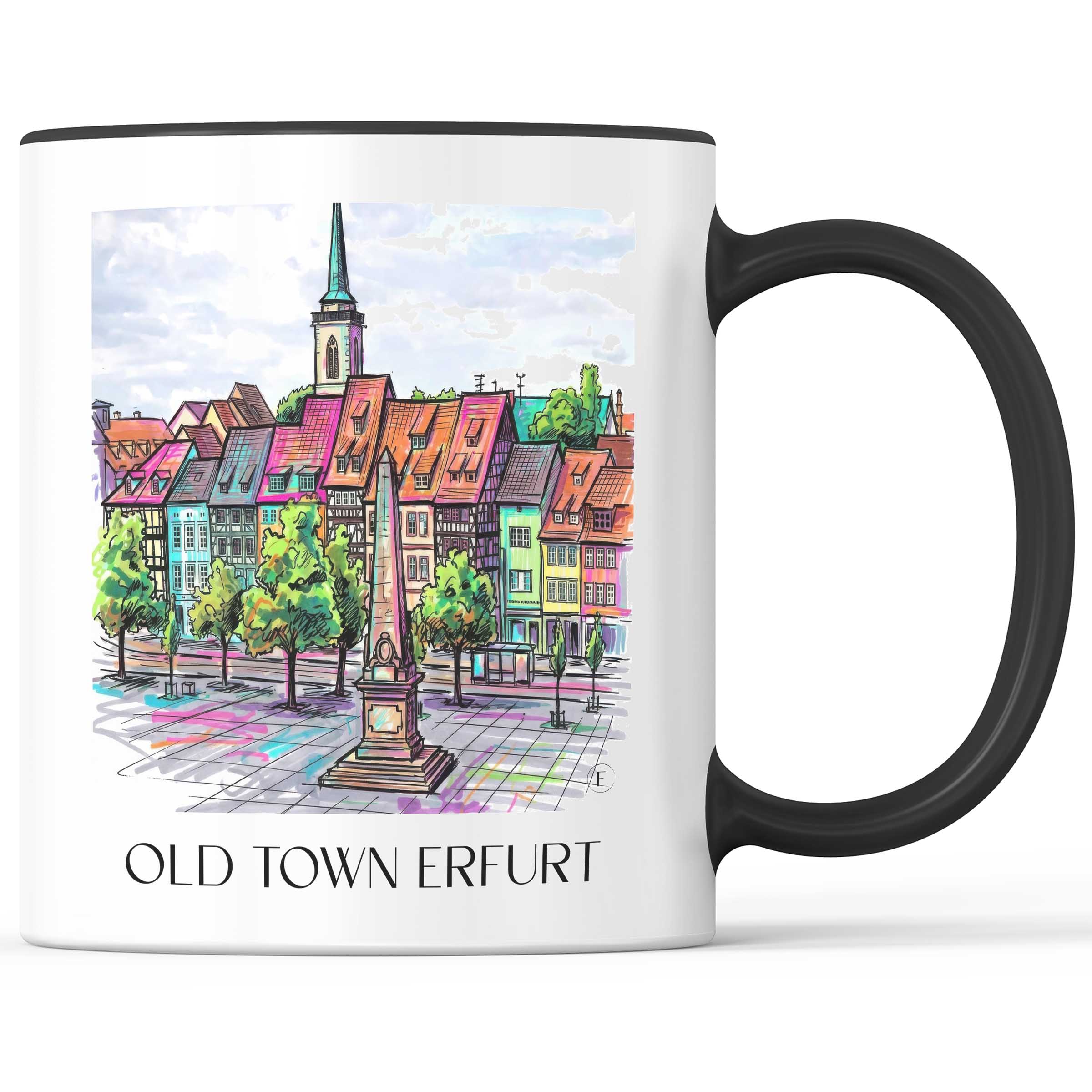 Altstadt Kaffeebecher - Erfurt - Deutschland Becher - Kaffeetasse im Tag Graffiti Stil