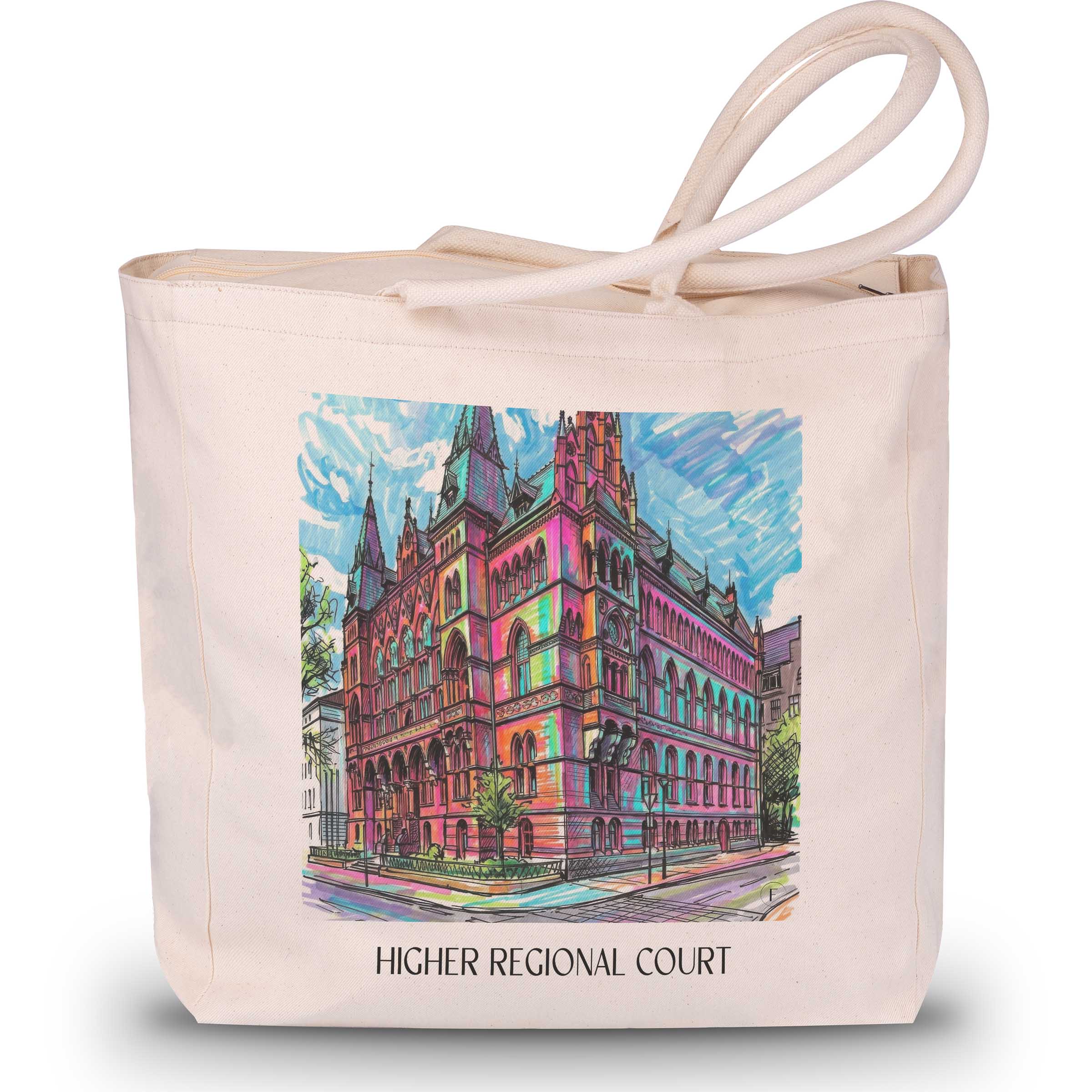Oberlandesgericht Shopping Tasche - Rostock - Deutschland Tote Bag - Einkaufstasche im Tag Graffiti Stil