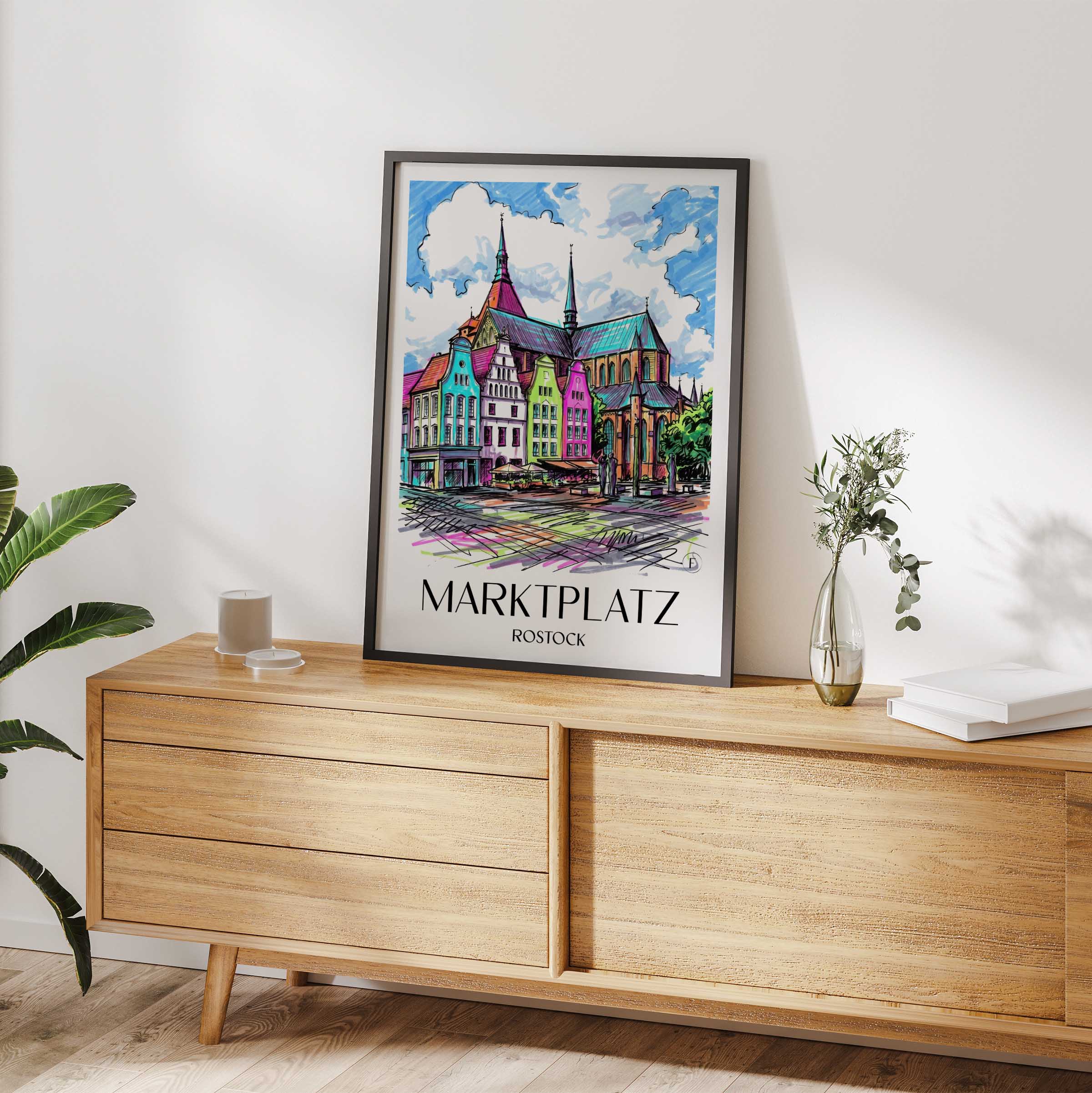 marktplatz-rostock-deutschland-poster-graffiti