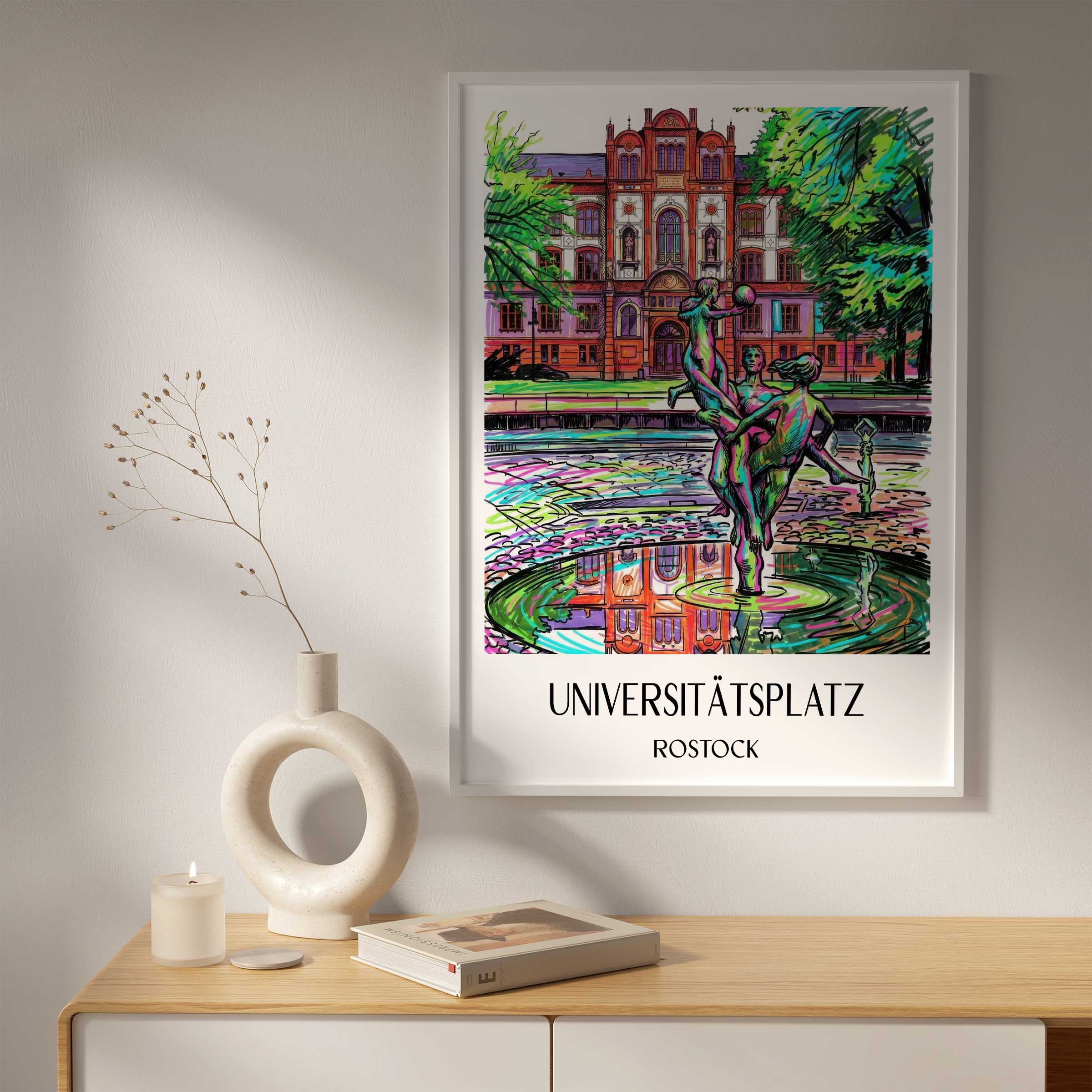 universitätsplatz-rostock-deutschland-poster-graffiti
