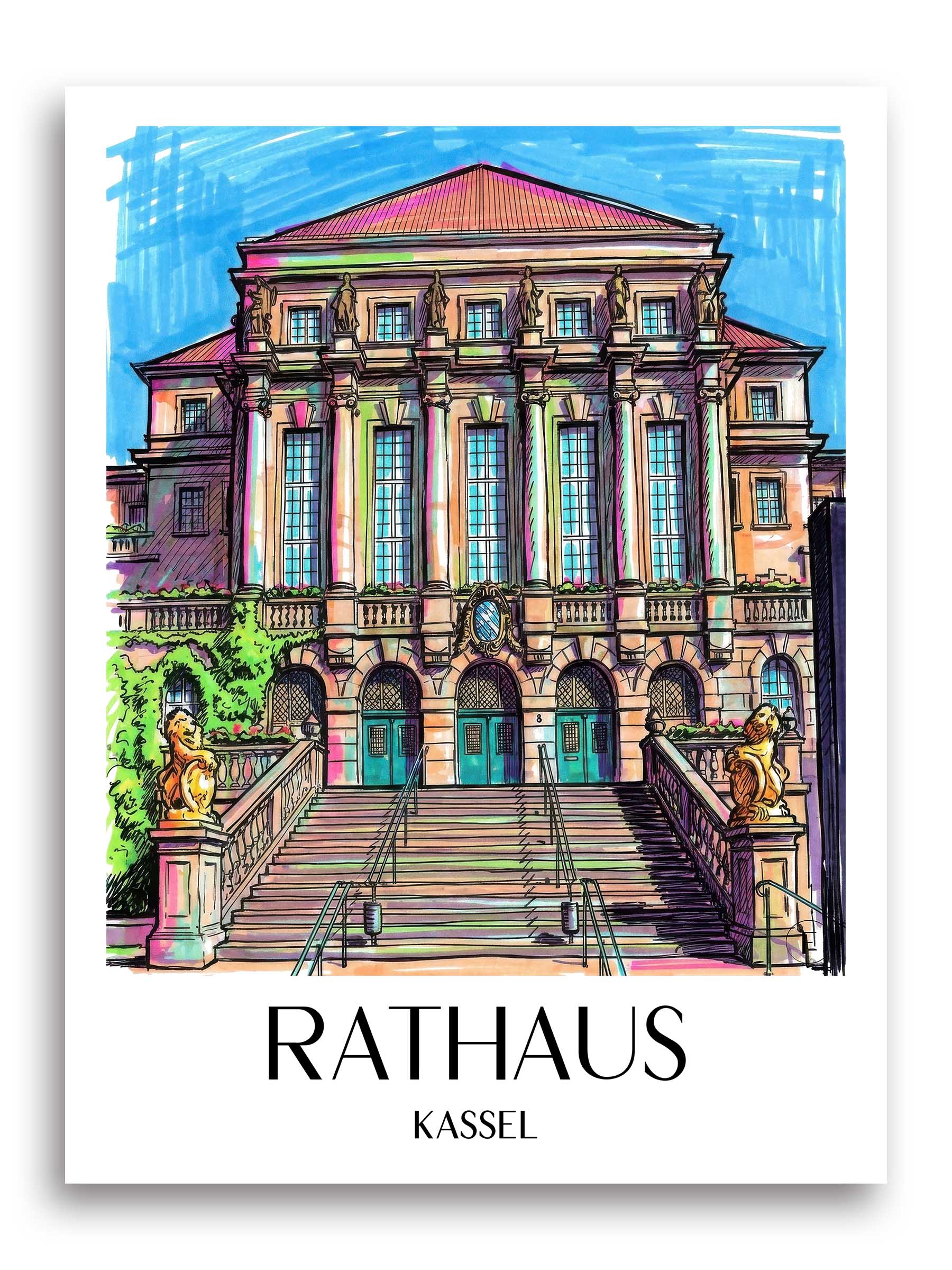rathaus-kassel-deutschland-poster-graffiti