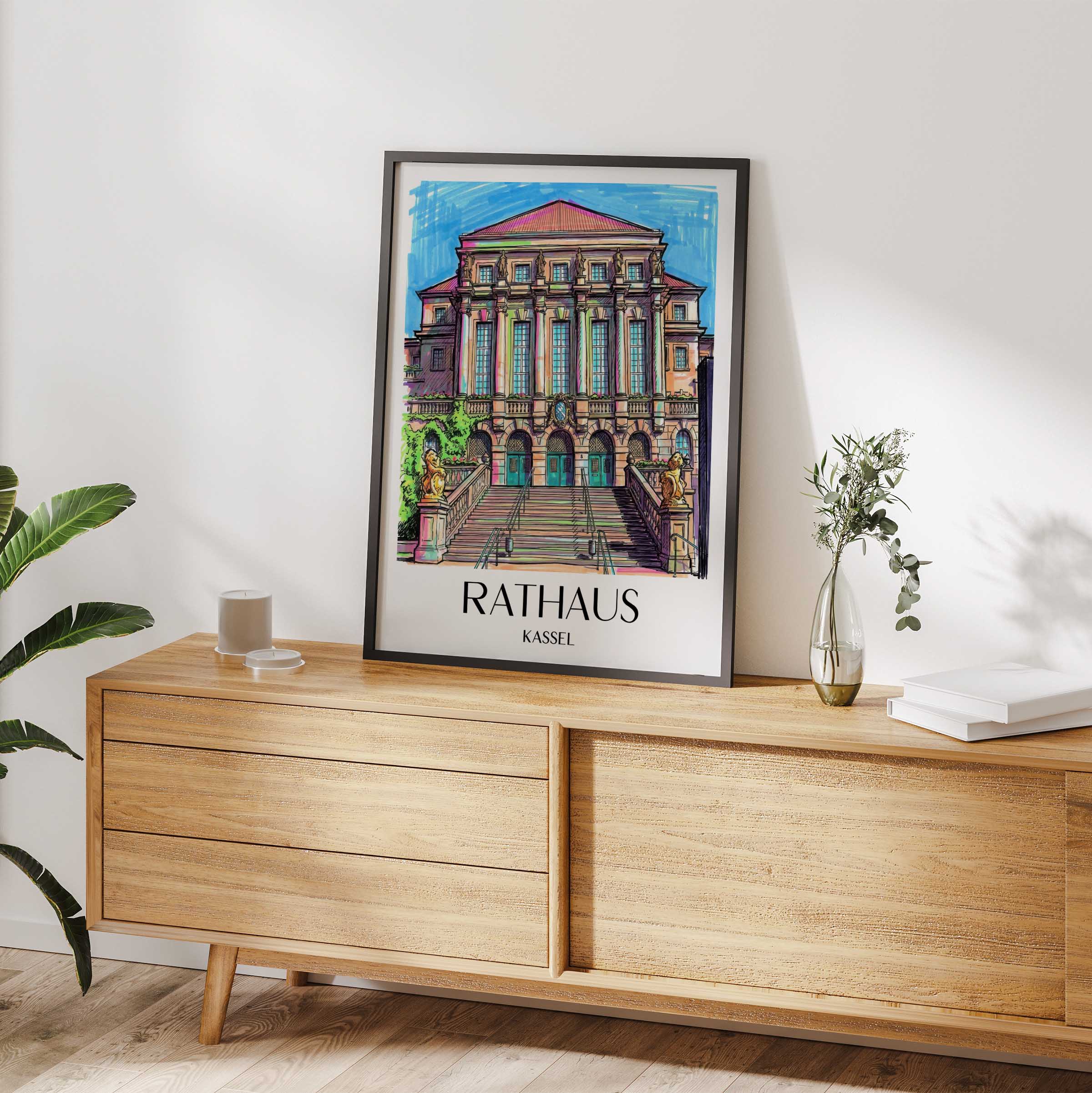 rathaus-kassel-deutschland-poster-graffiti