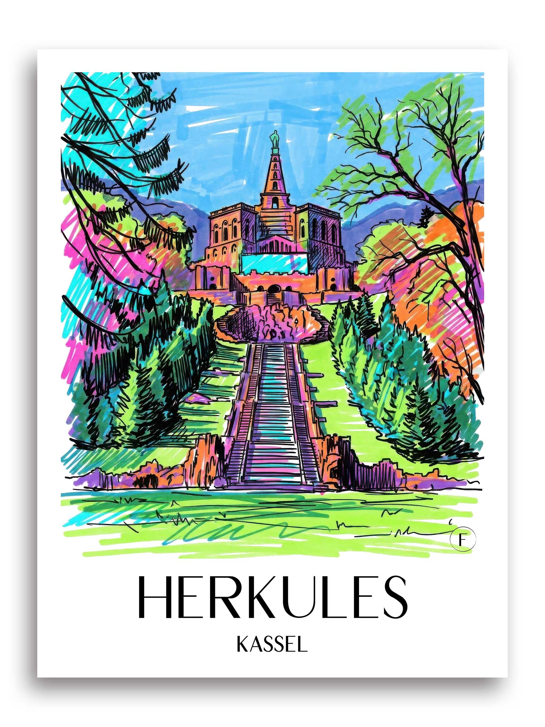 herkules-kassel-deutschland-poster-graffiti