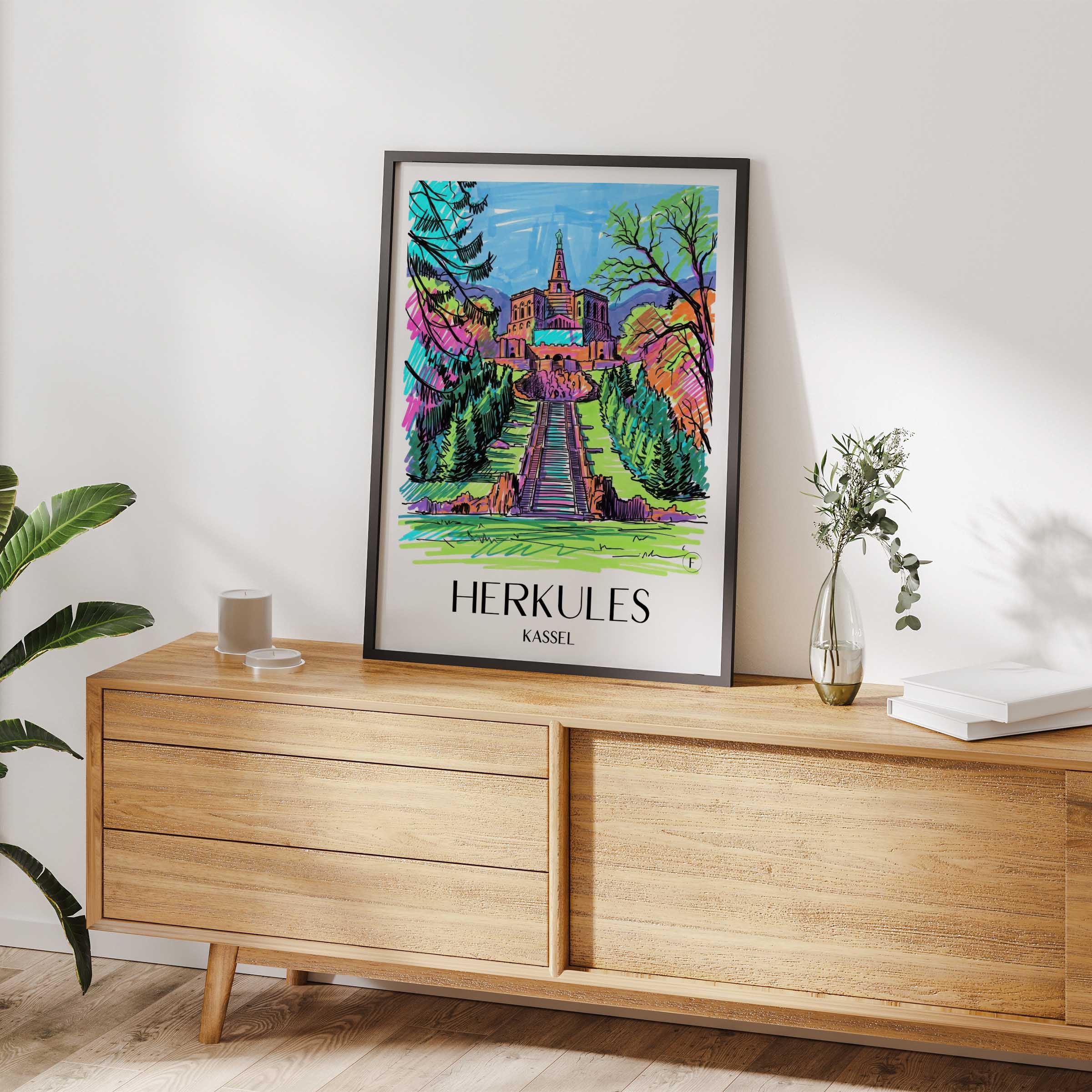 herkules-kassel-deutschland-poster-graffiti