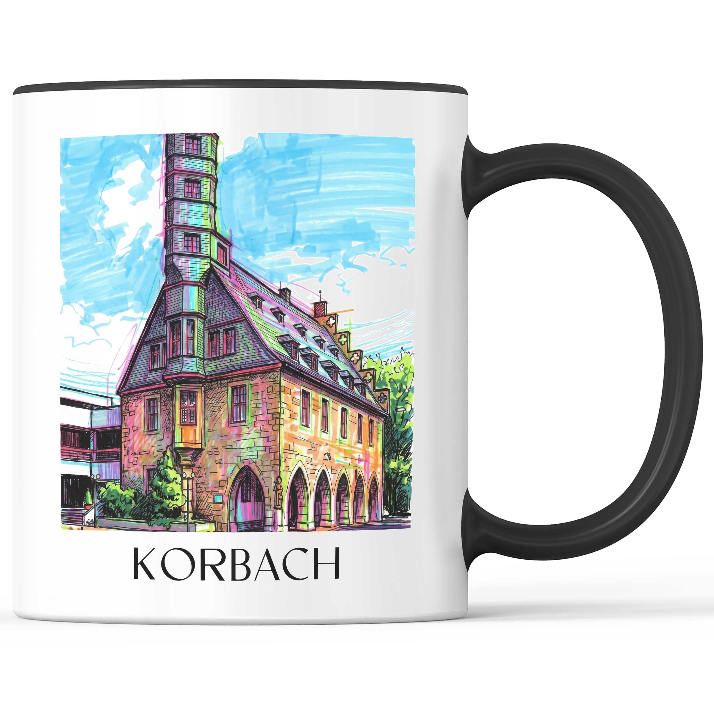 Korbach Kaffeebecher - Hessen - Deutschland Becher - Kaffeetasse im Tag Graffiti Stil