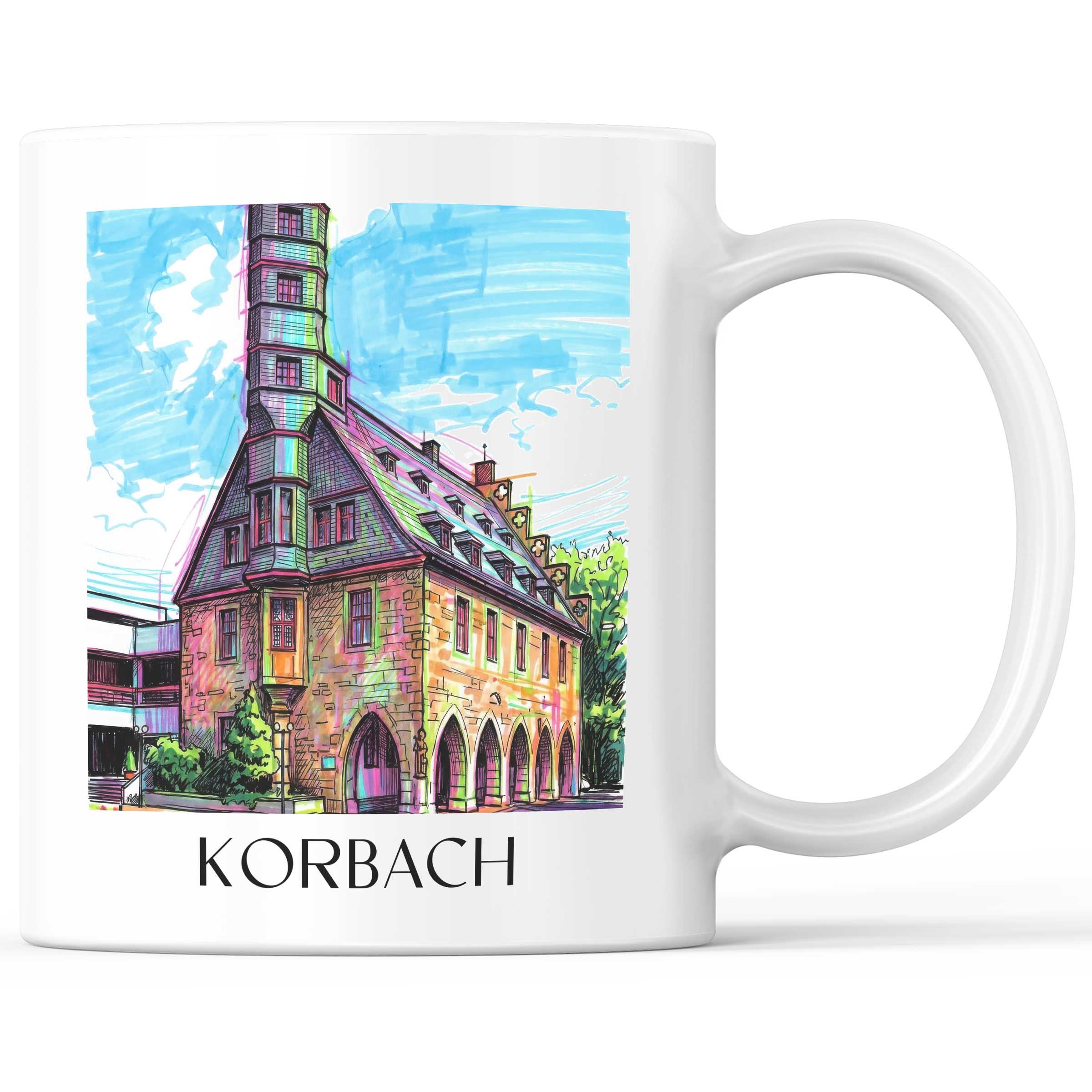 Korbach Kaffeebecher - Hessen - Deutschland Becher - Kaffeetasse im Tag Graffiti Stil