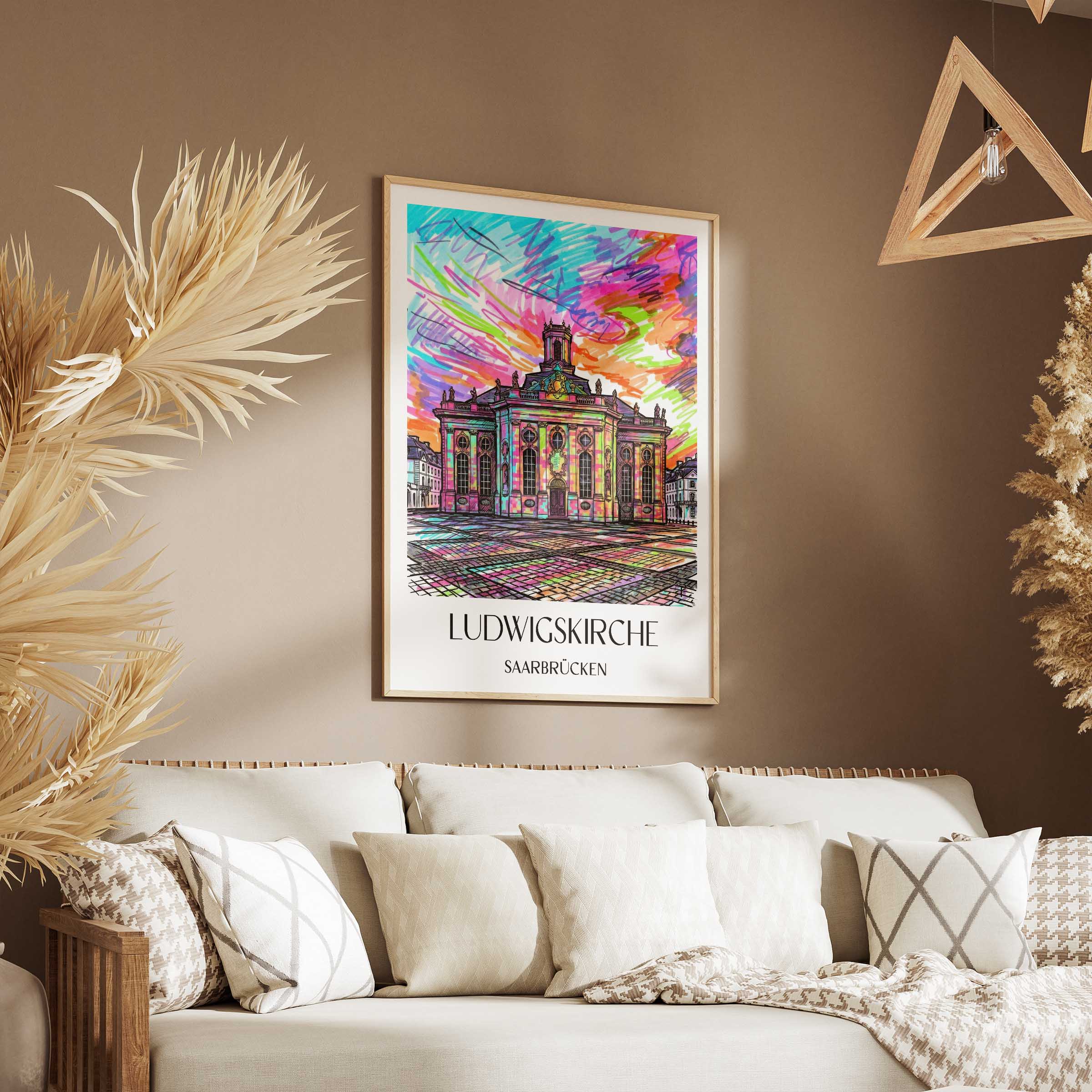 ludwigskirche-saarbrücken-deutschland-poster-graffiti