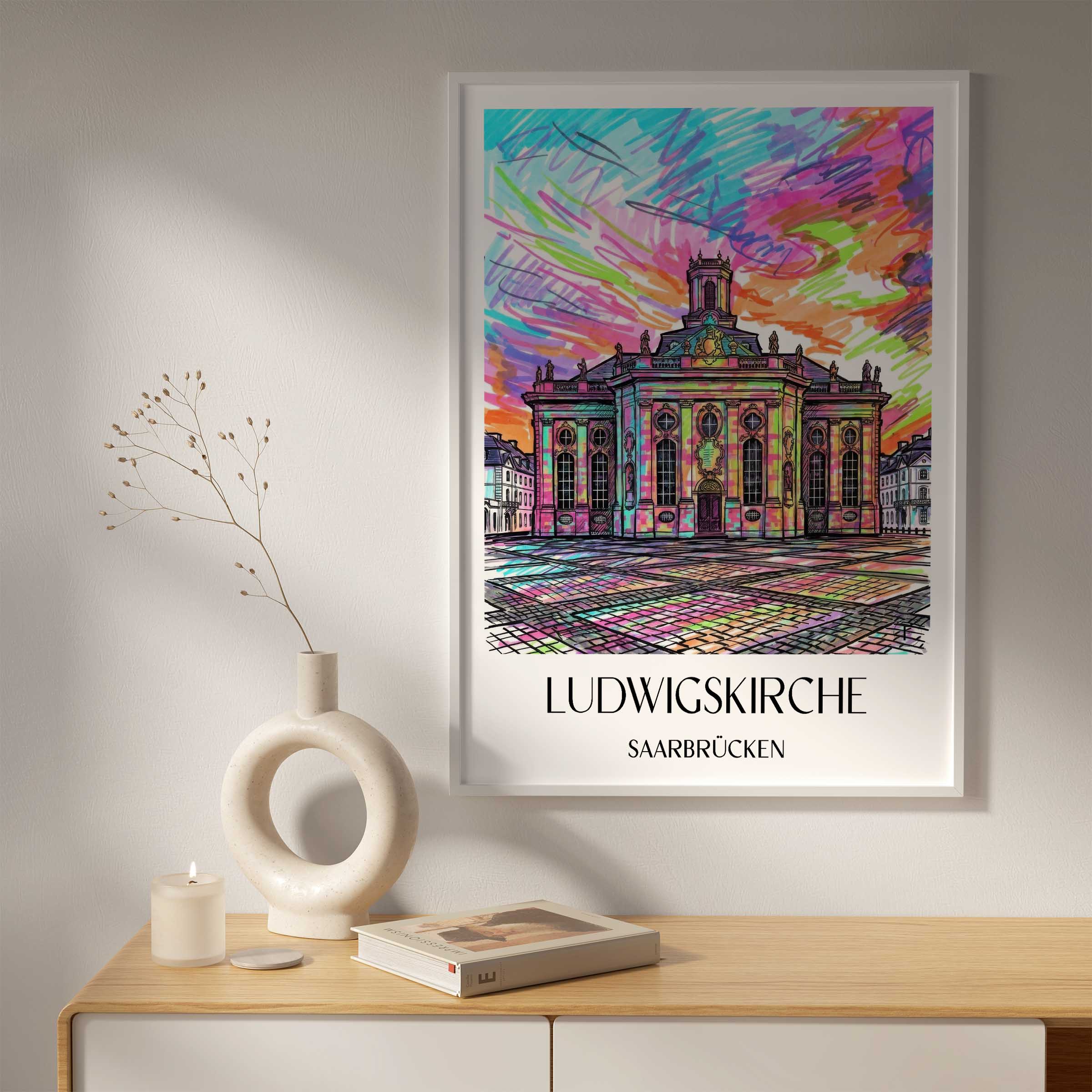 ludwigskirche-saarbrücken-deutschland-poster-graffiti