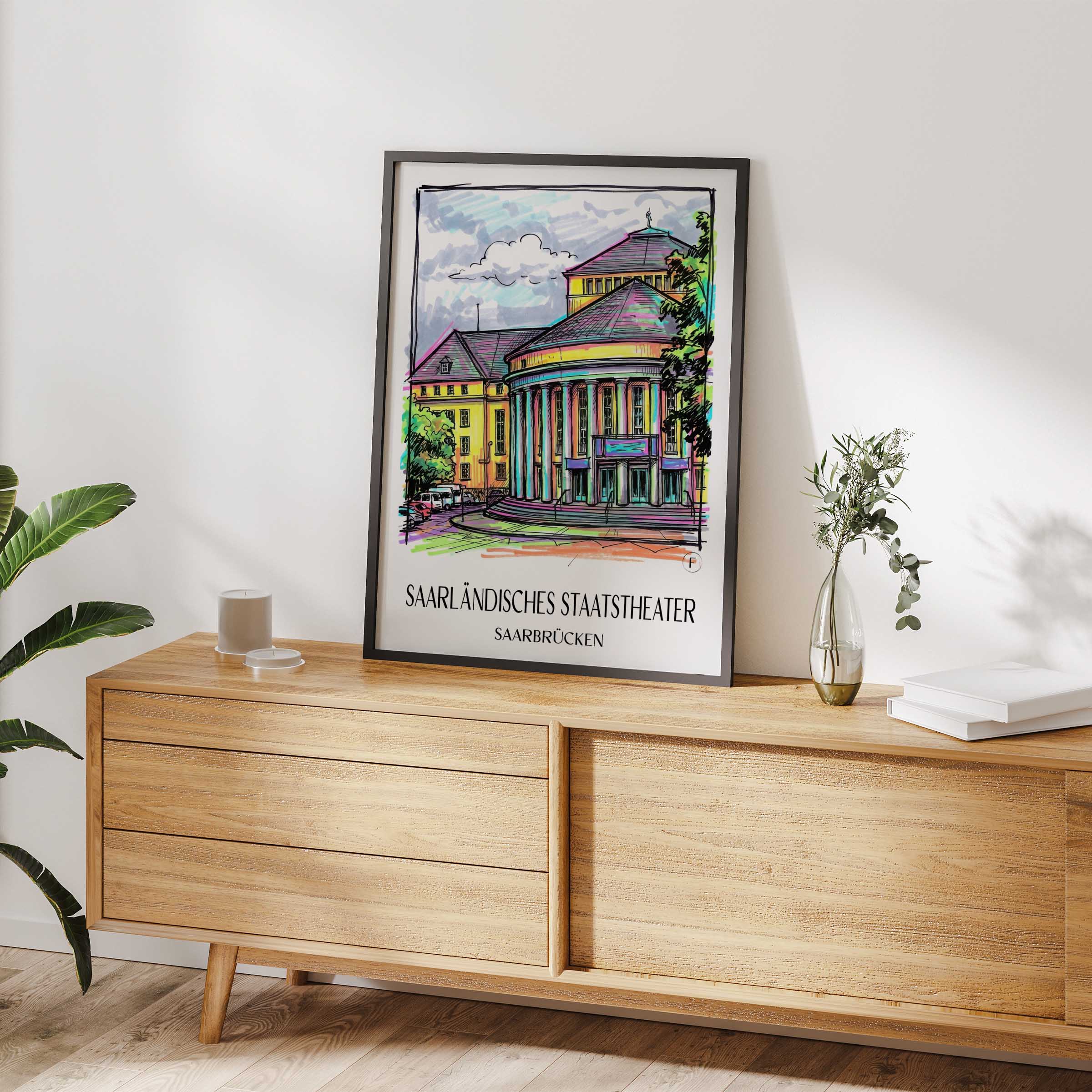 saarländisches-staatstheater-saarbrücken-deutschland-poster-graffiti