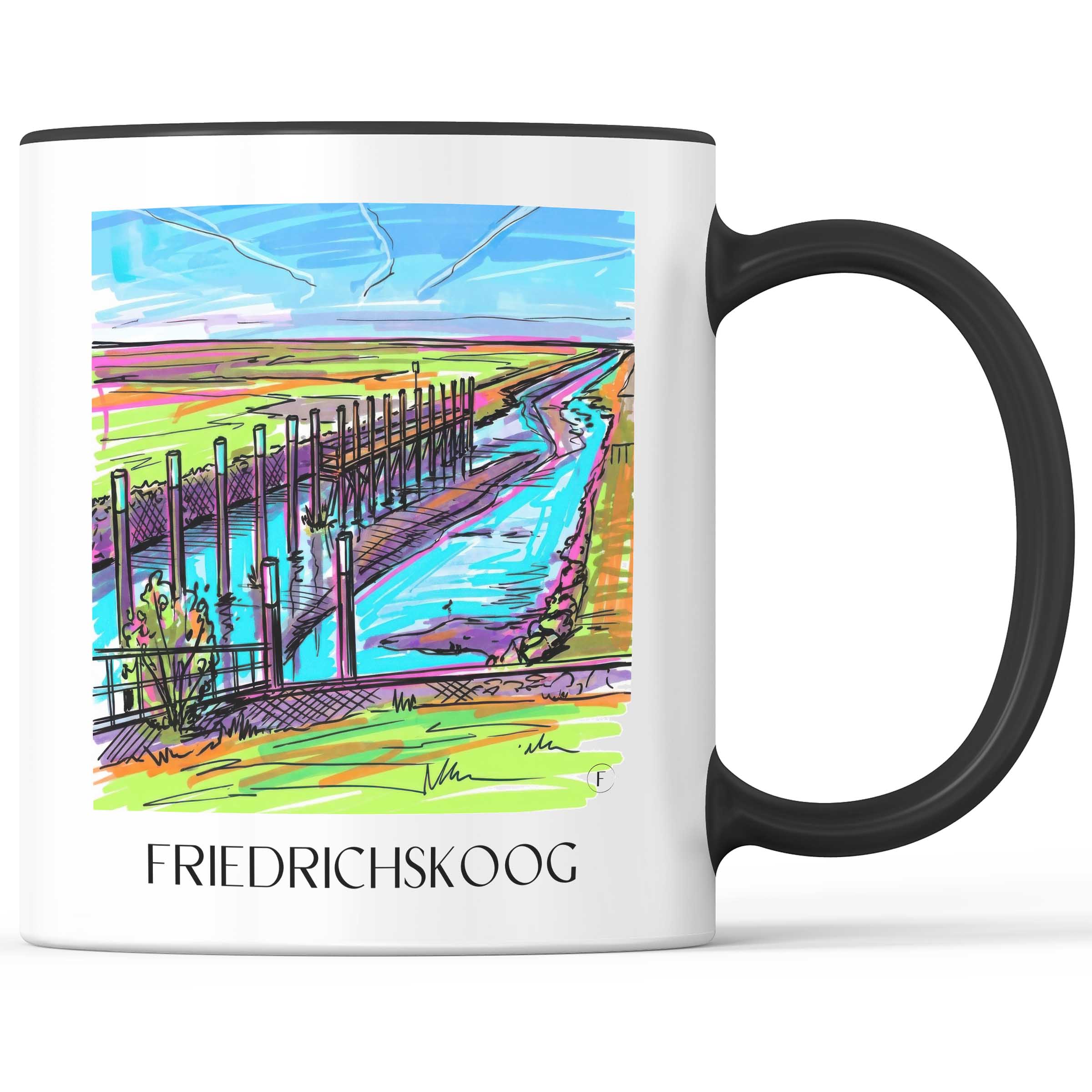 Friedrichskoog Kaffeebecher - Schleswig-Holstein - Deutschland Becher - Kaffeetasse im Tag Graffiti Stil