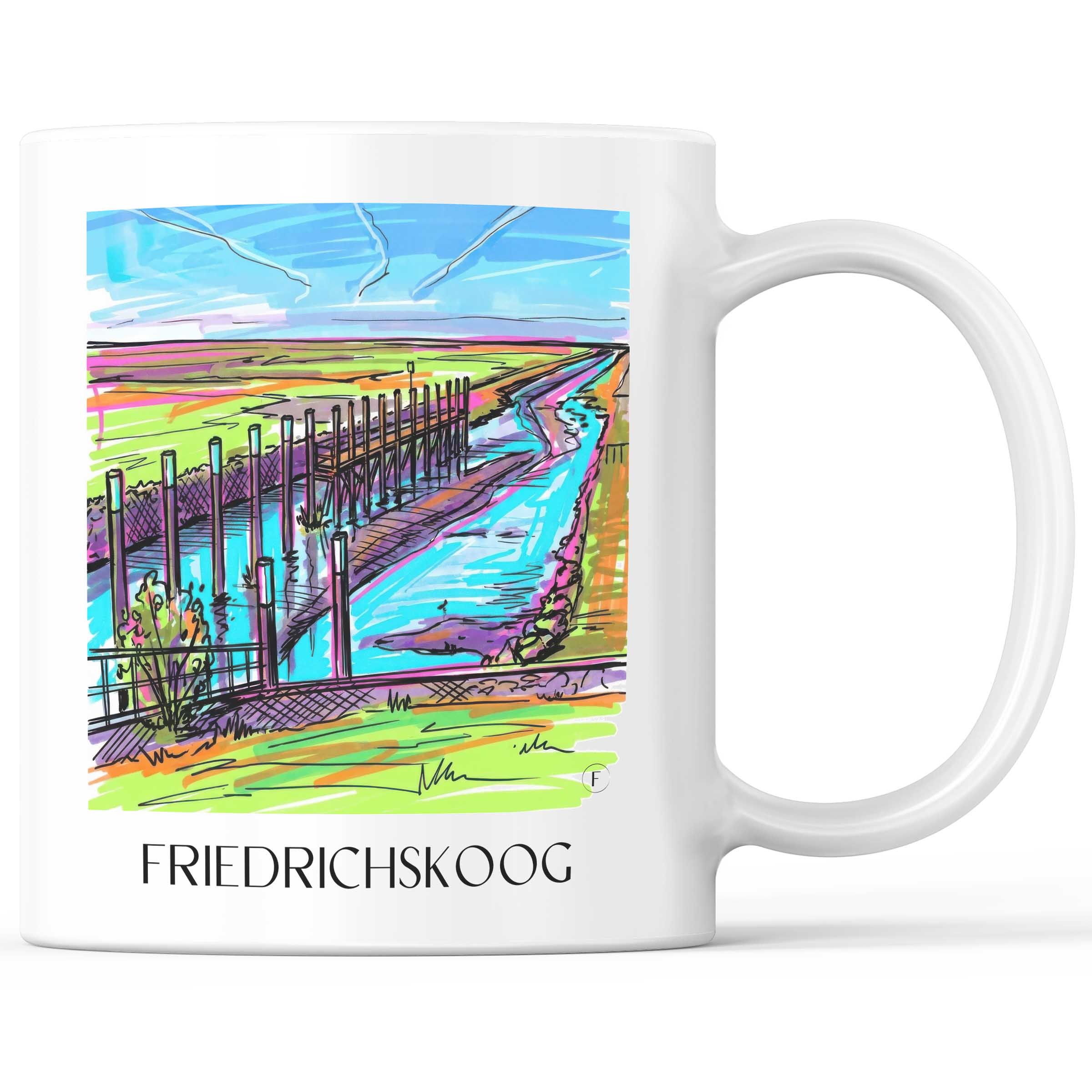 Friedrichskoog Kaffeebecher - Schleswig-Holstein - Deutschland Becher - Kaffeetasse im Tag Graffiti Stil