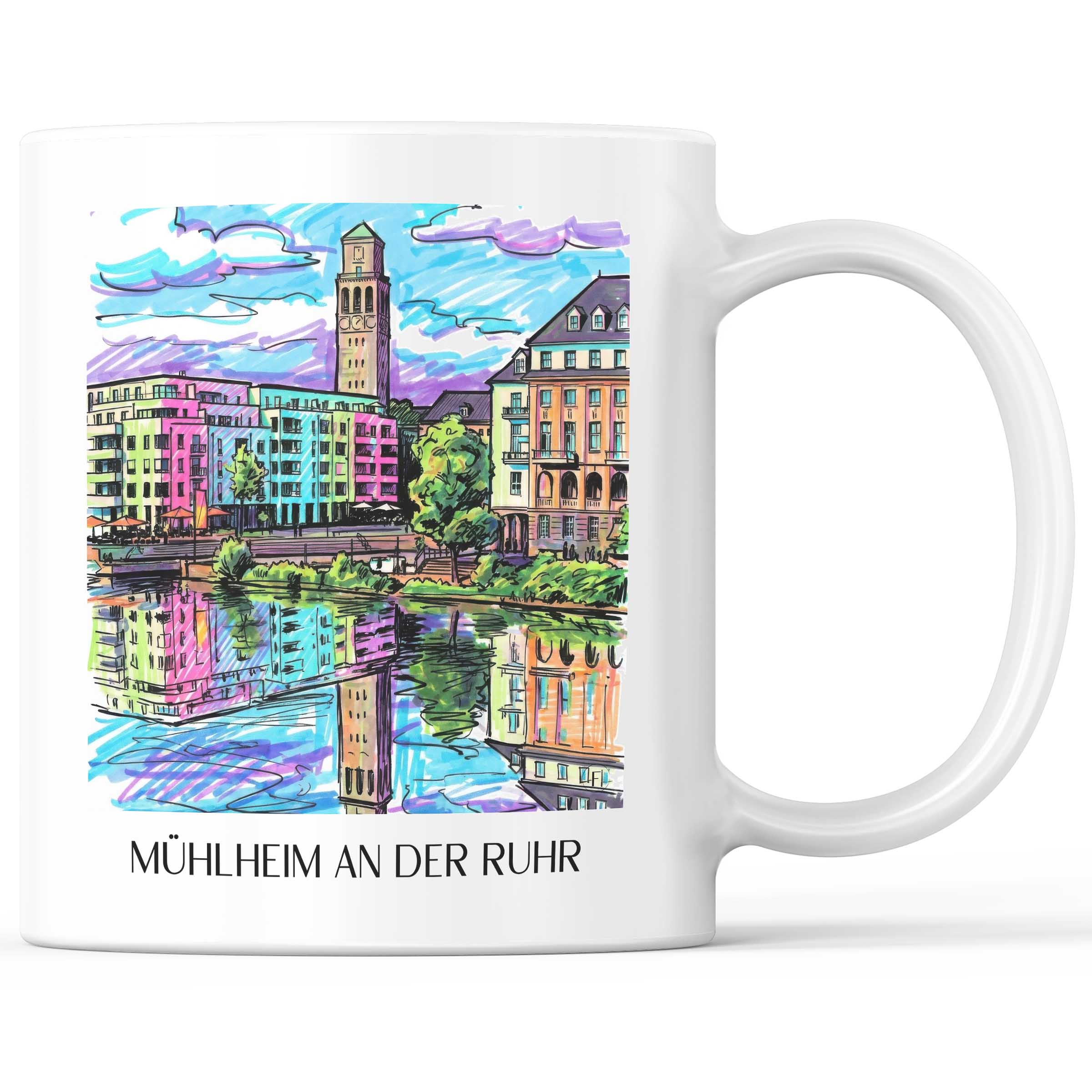 Mühlheim an der Ruhr Kaffeebecher - Ruhrgebiet - Deutschland Becher - Kaffeetasse im Tag Graffiti Stil