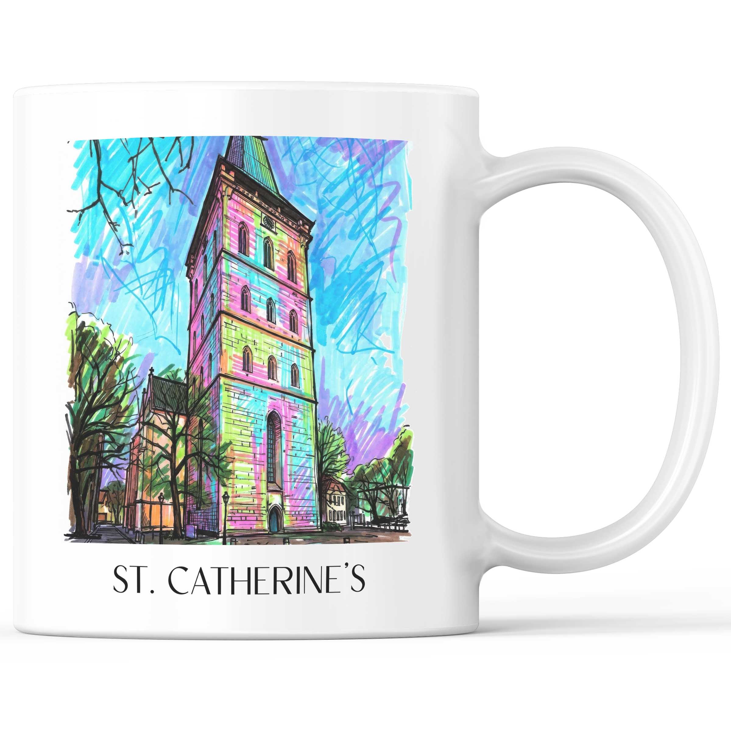 St. Katharinen Kaffeebecher - Osnabrück - Deutschland Becher - Kaffeetasse im Tag Graffiti Stil