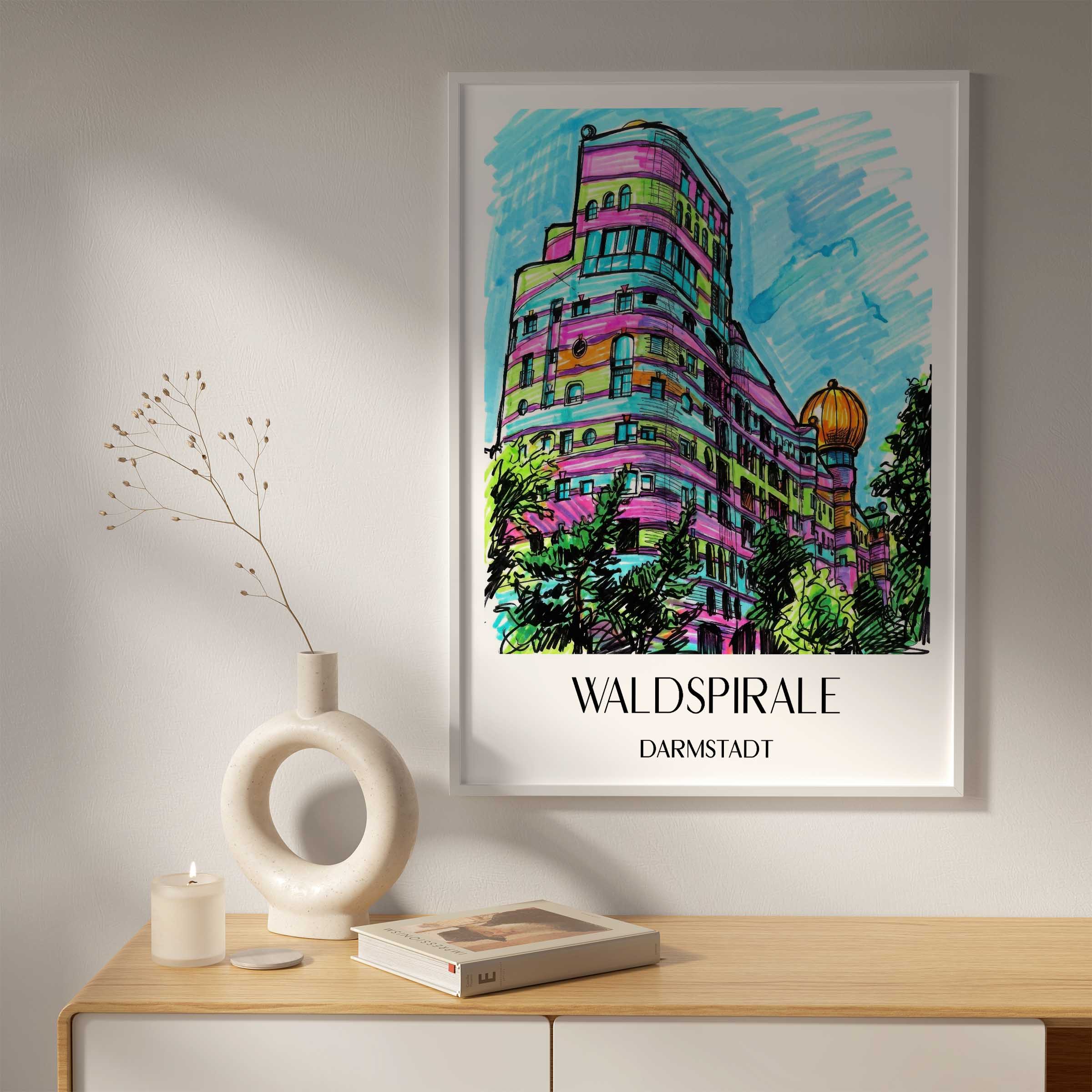 waldspirale-darmstadt-deutschland-poster-graffiti