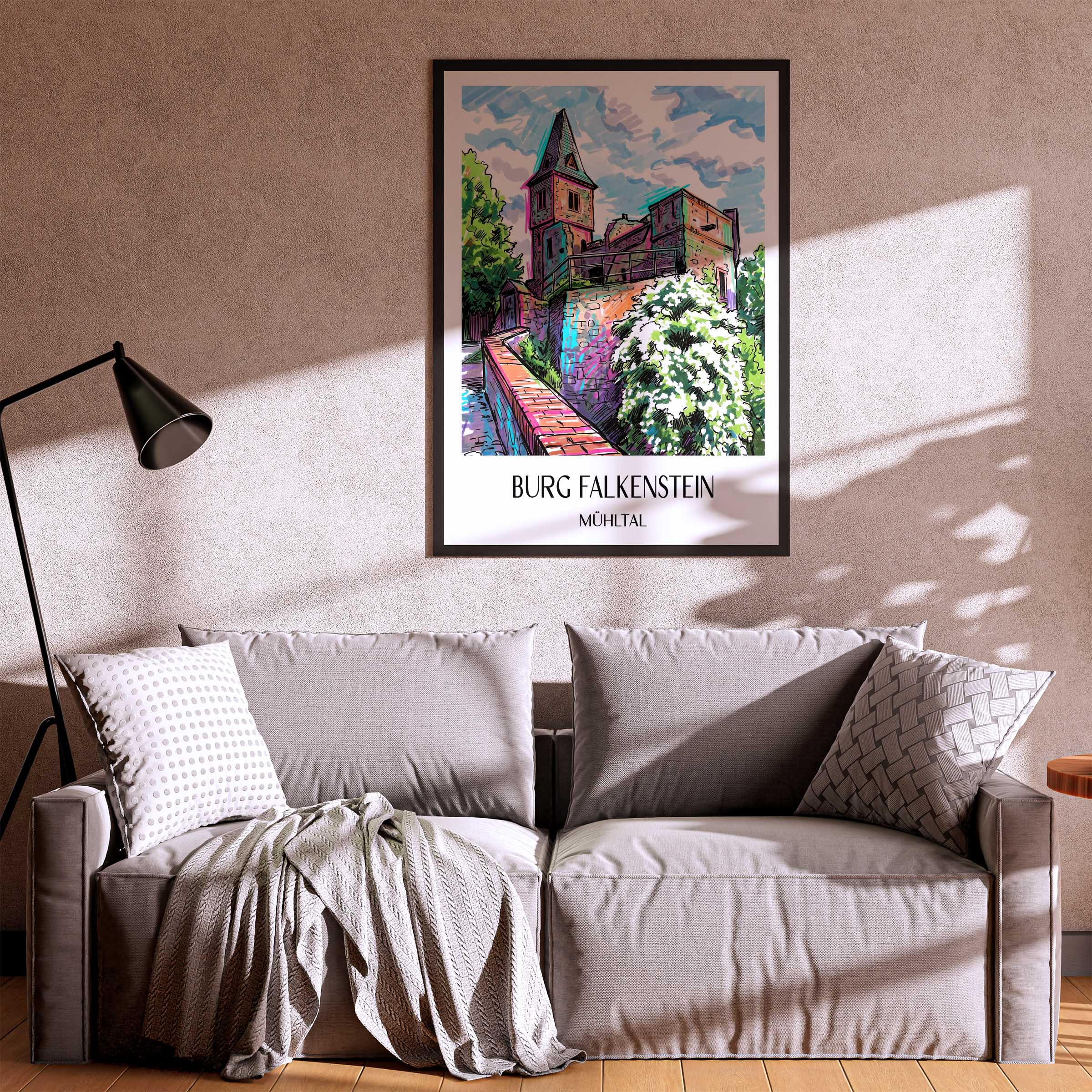 burg-falkenstein-mühltal-deutschland-poster-graffiti