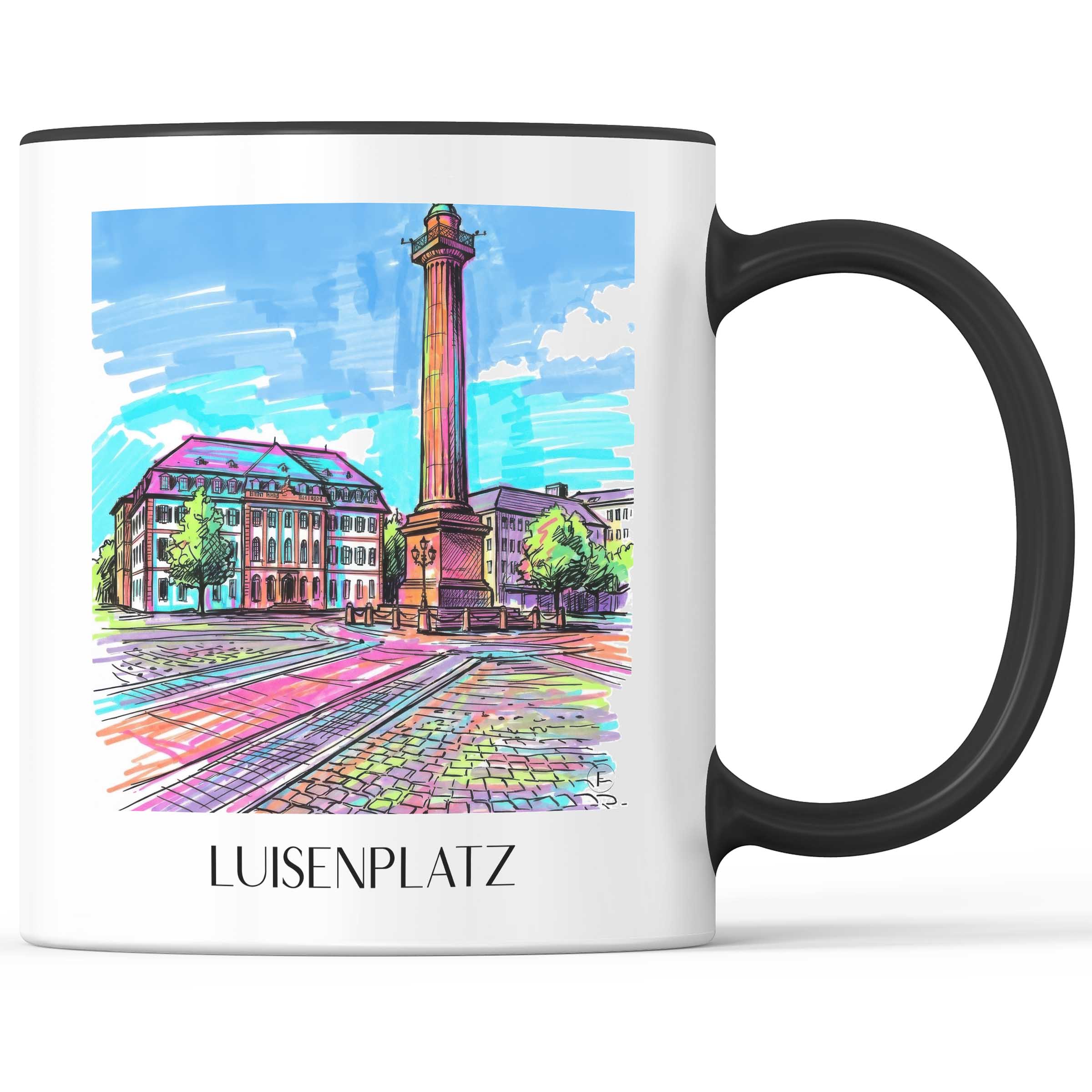 Luisenplatz Kaffeebecher - Darmstadt - Deutschland Becher - Kaffeetasse im Tag Graffiti Stil