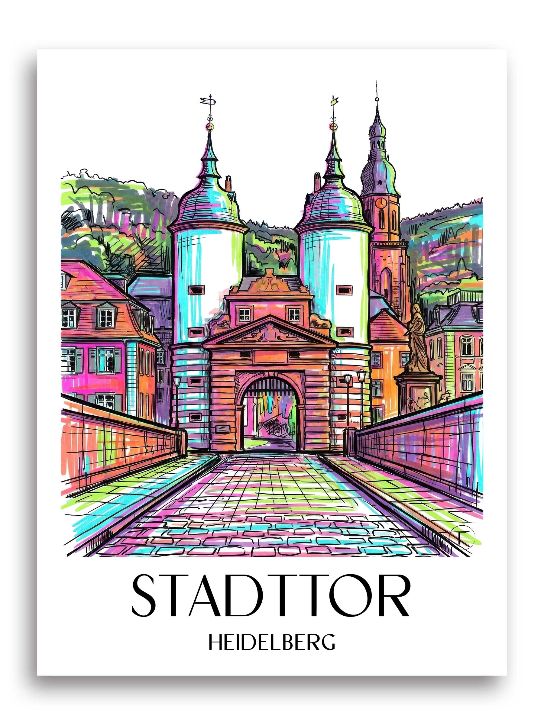 stadttor-heidelberg-deutschland-poster-graffiti