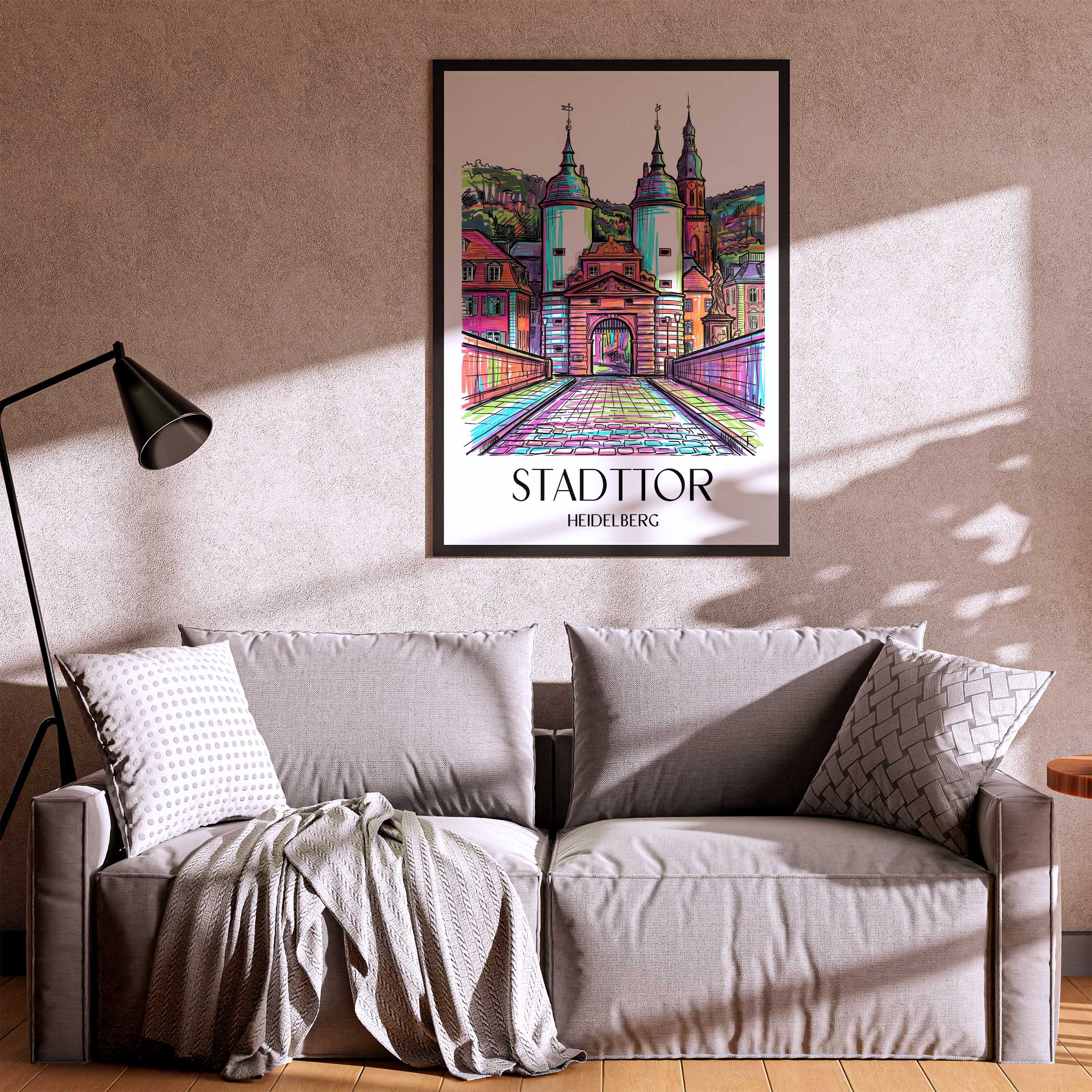 stadttor-heidelberg-deutschland-poster-graffiti