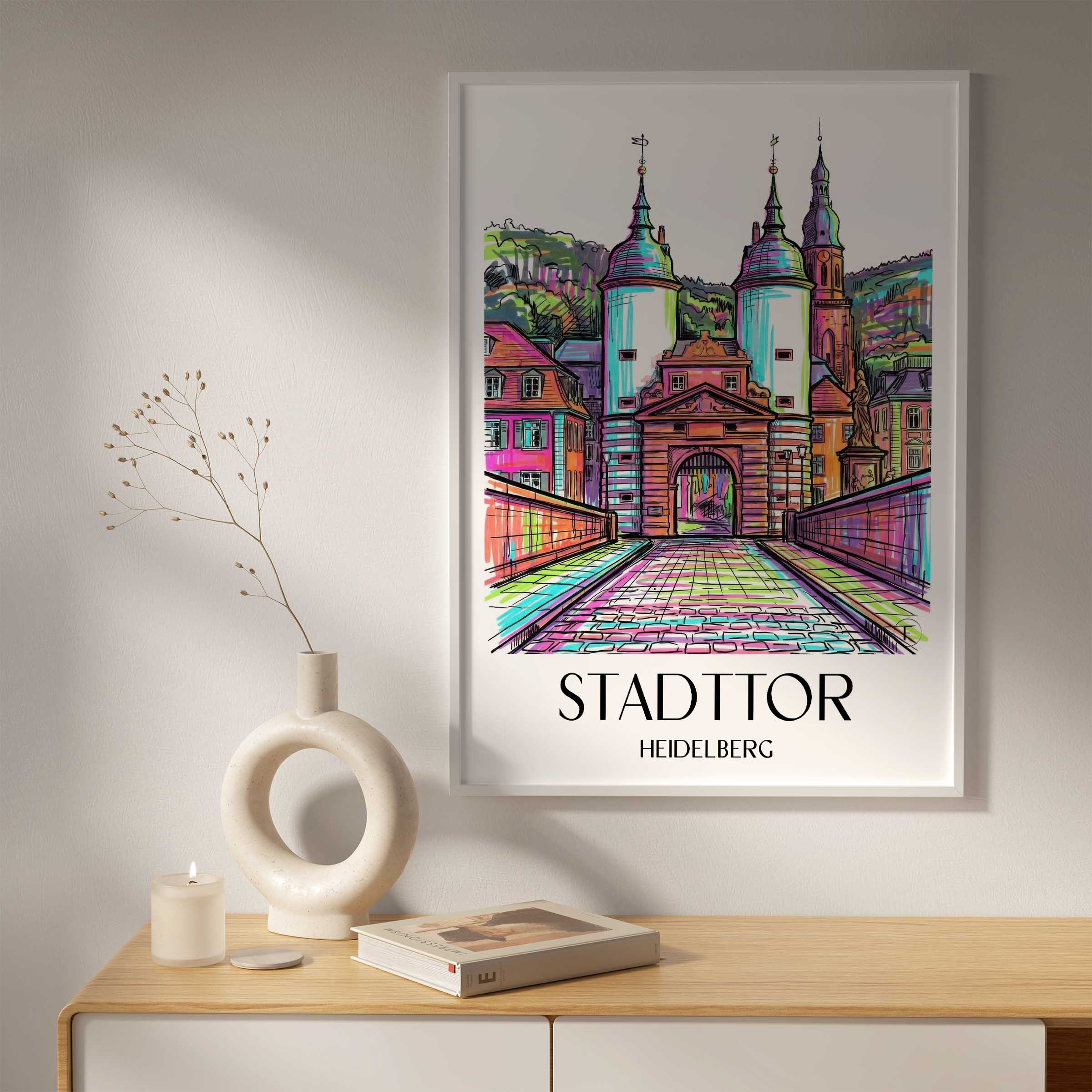 stadttor-heidelberg-deutschland-poster-graffiti