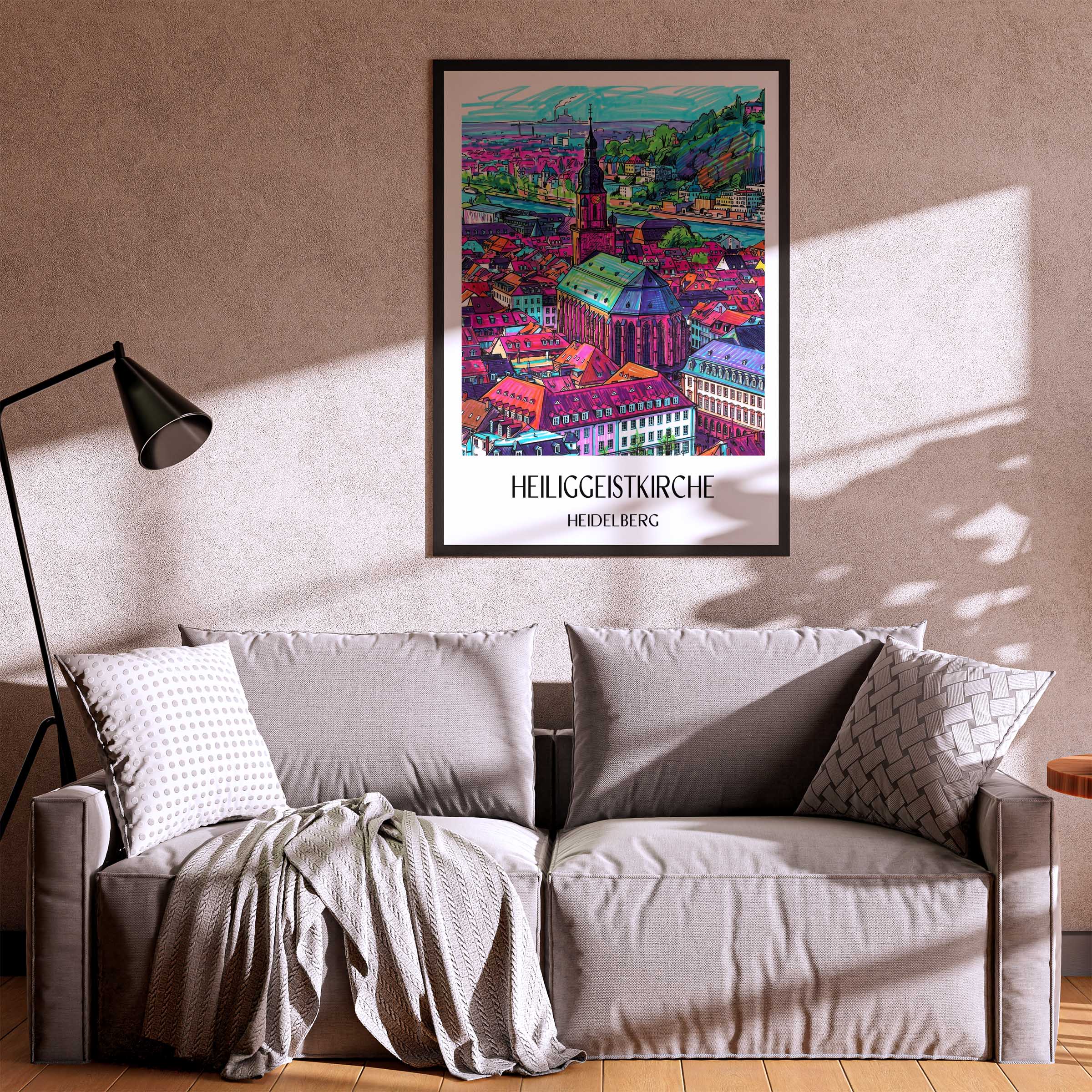 heiliggeistkirche-heidelberg-deutschland-poster-graffiti