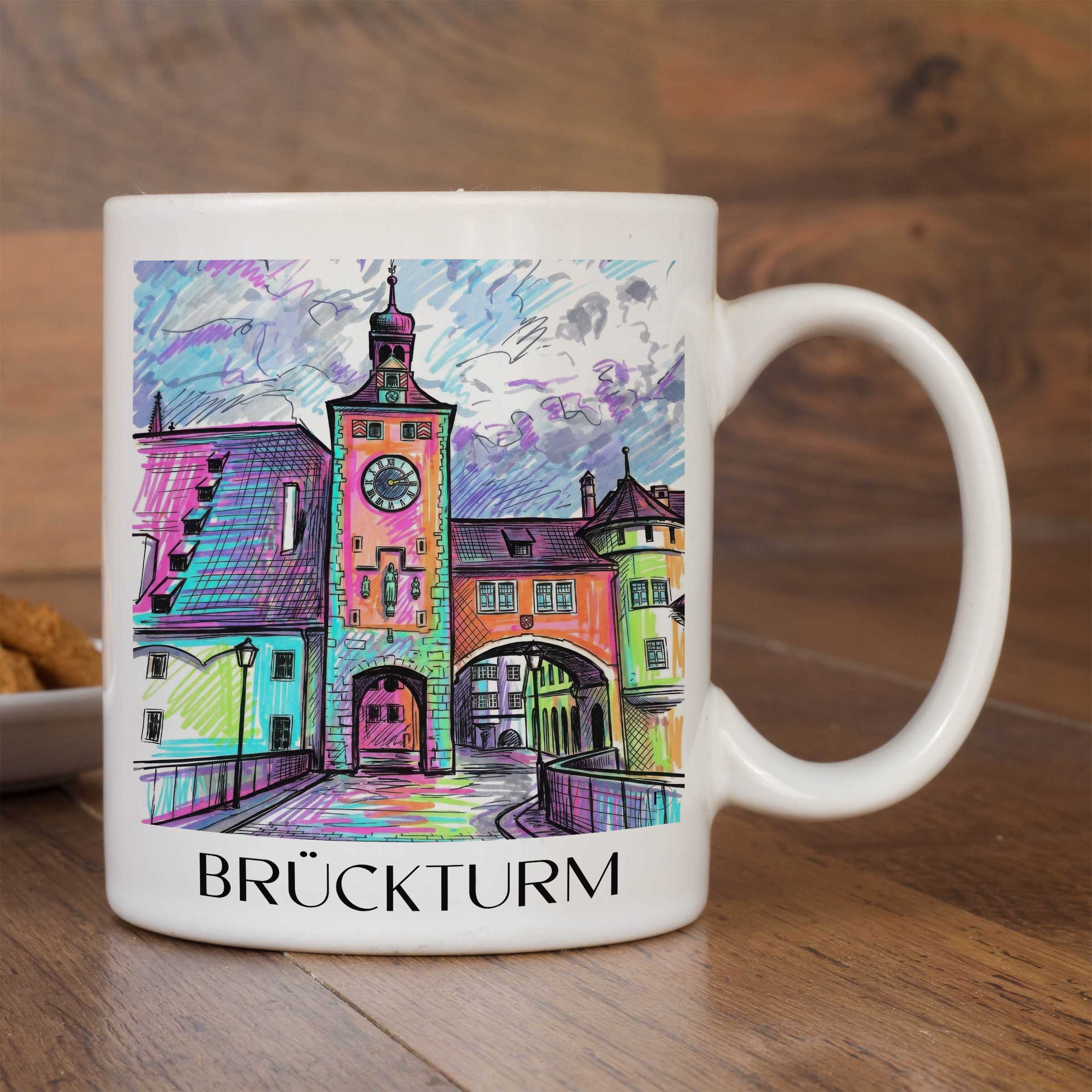 brückturm-regensburg-deutschland-kaffeebecher-graffiti