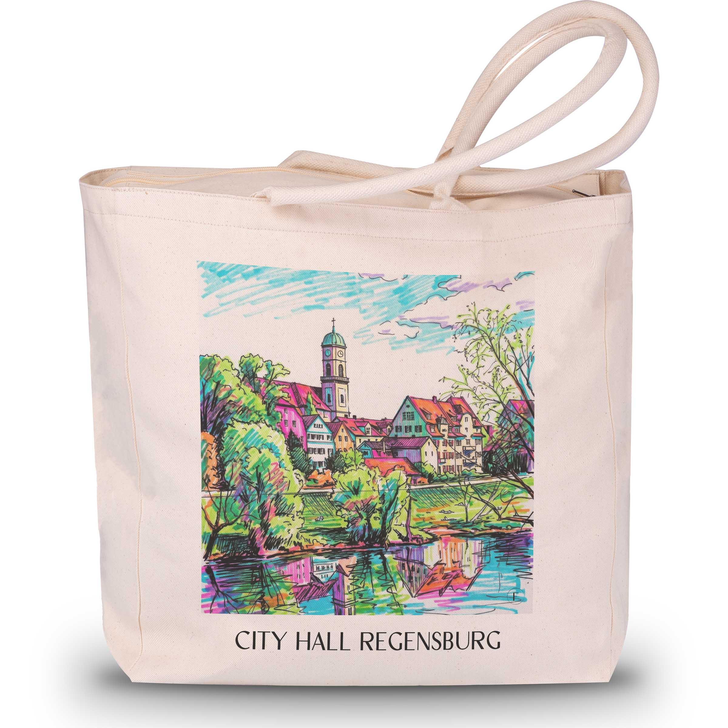 Stadtamthof Shopping Tasche - Regensburg - Deutschland Tote Bag - Einkaufstasche im Tag Graffiti Stil