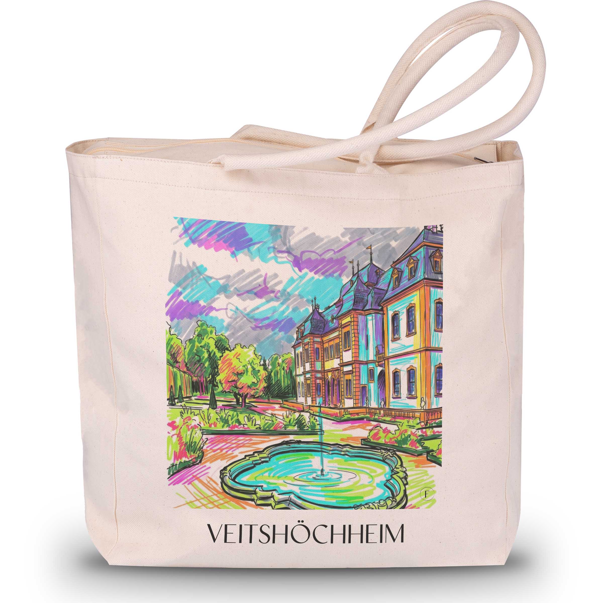 Veitshöchheim Shopping Tasche - Würzburg - Deutschland Tote Bag - Einkaufstasche im Tag Graffiti Stil