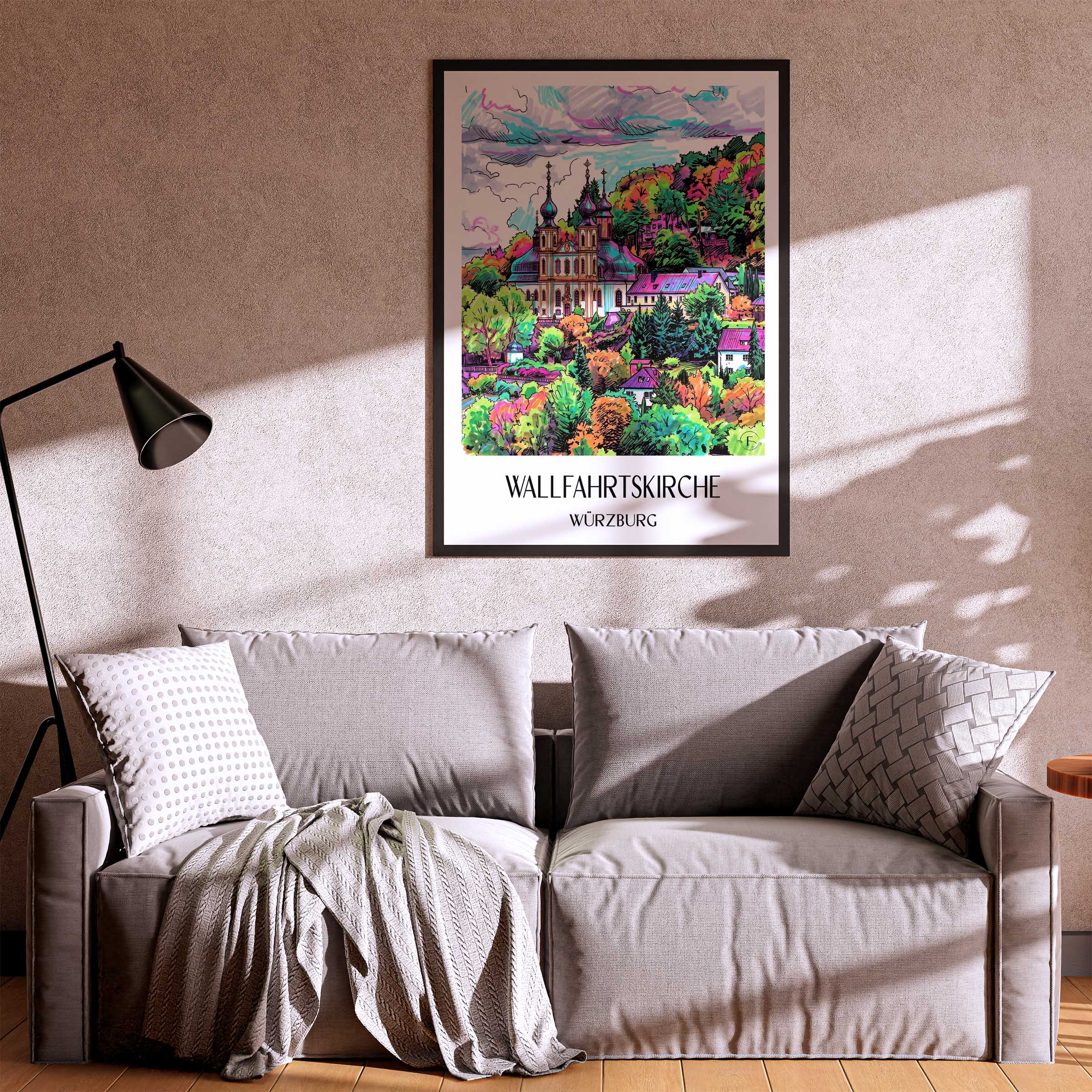 wallfahrtskirche-würzburg-deutschland-poster-graffiti